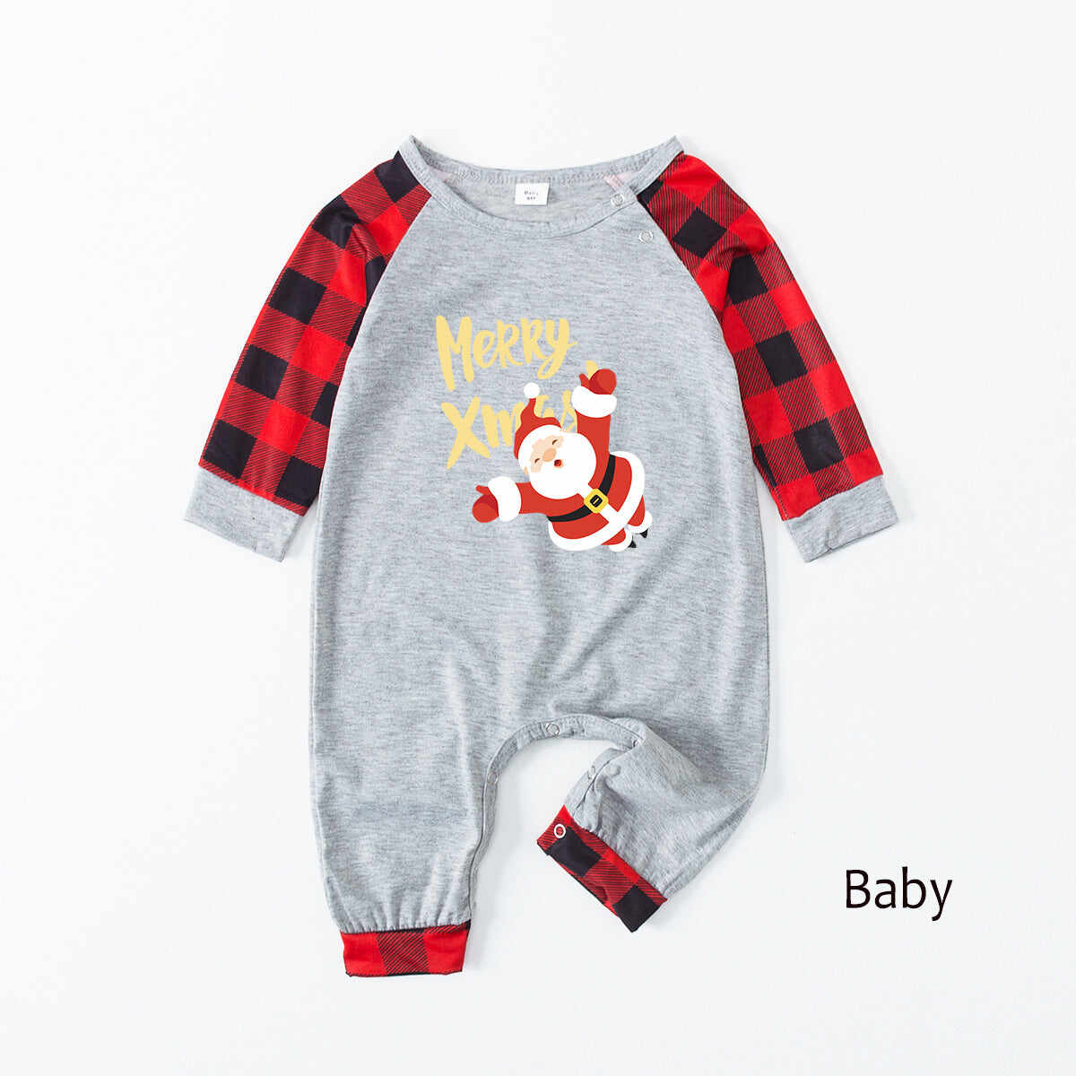 Family Parent-Child Merry Christmas Santa Patterned Pajamas Sets