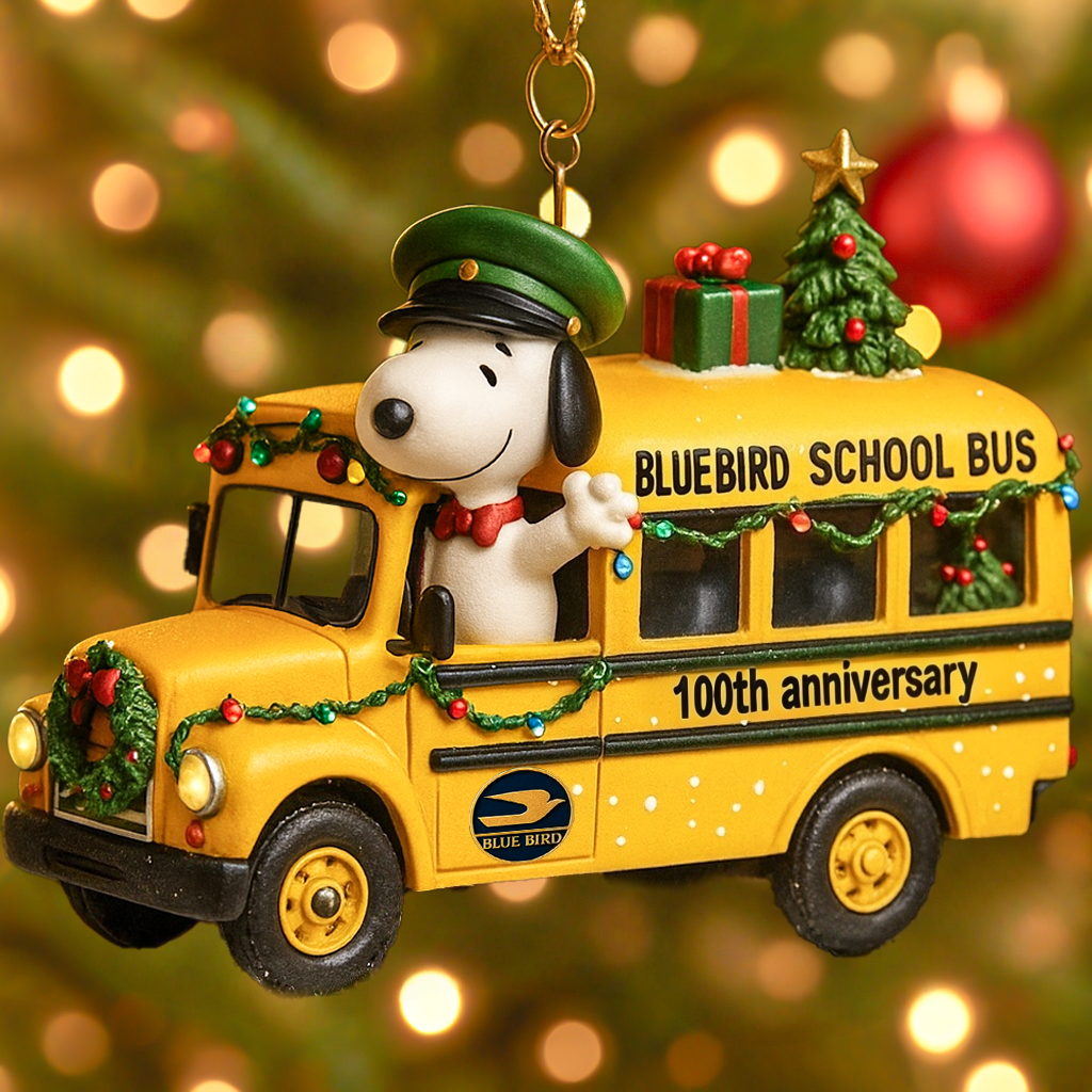 SNP Blue Bird School Bus 100th Anniversary Ornament