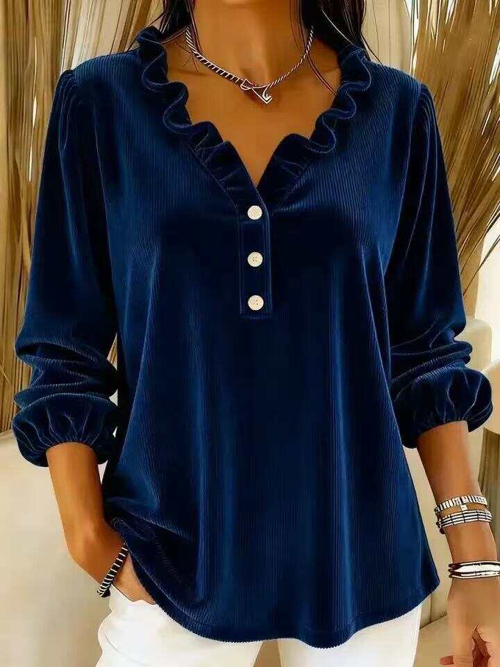 🔥Summer Arrivals🌟Women's Solid Color Crew Neck Long Sleeve Casual Loose Knit Pullover