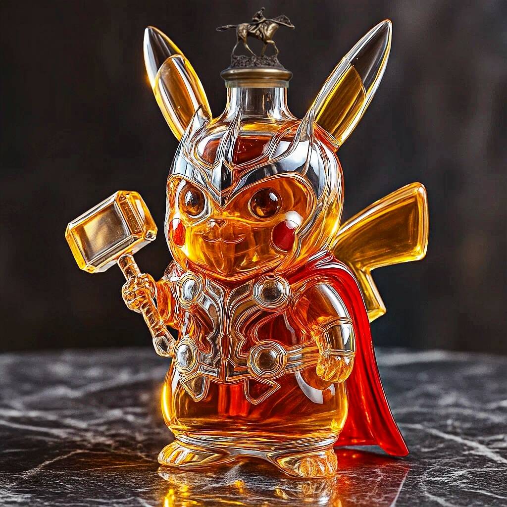 Thor Pikachu Whiskey Bottle