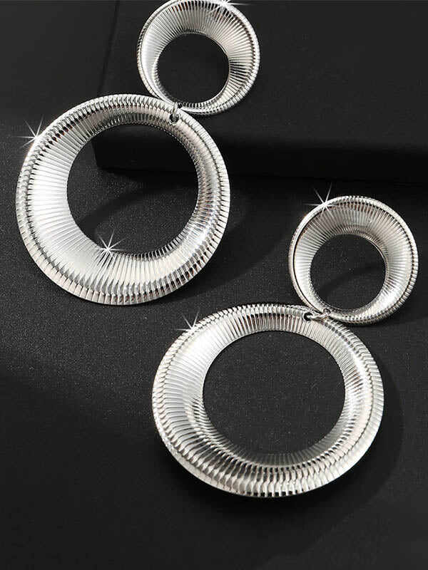 Double Hoop Drop Earrings