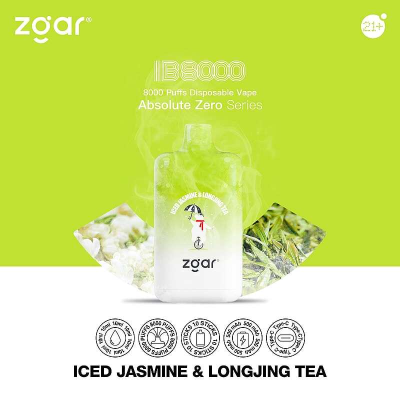 ZGAR ICE BOX 8000 Puffs 2% Nicotine Rechargeable Disposable Pod