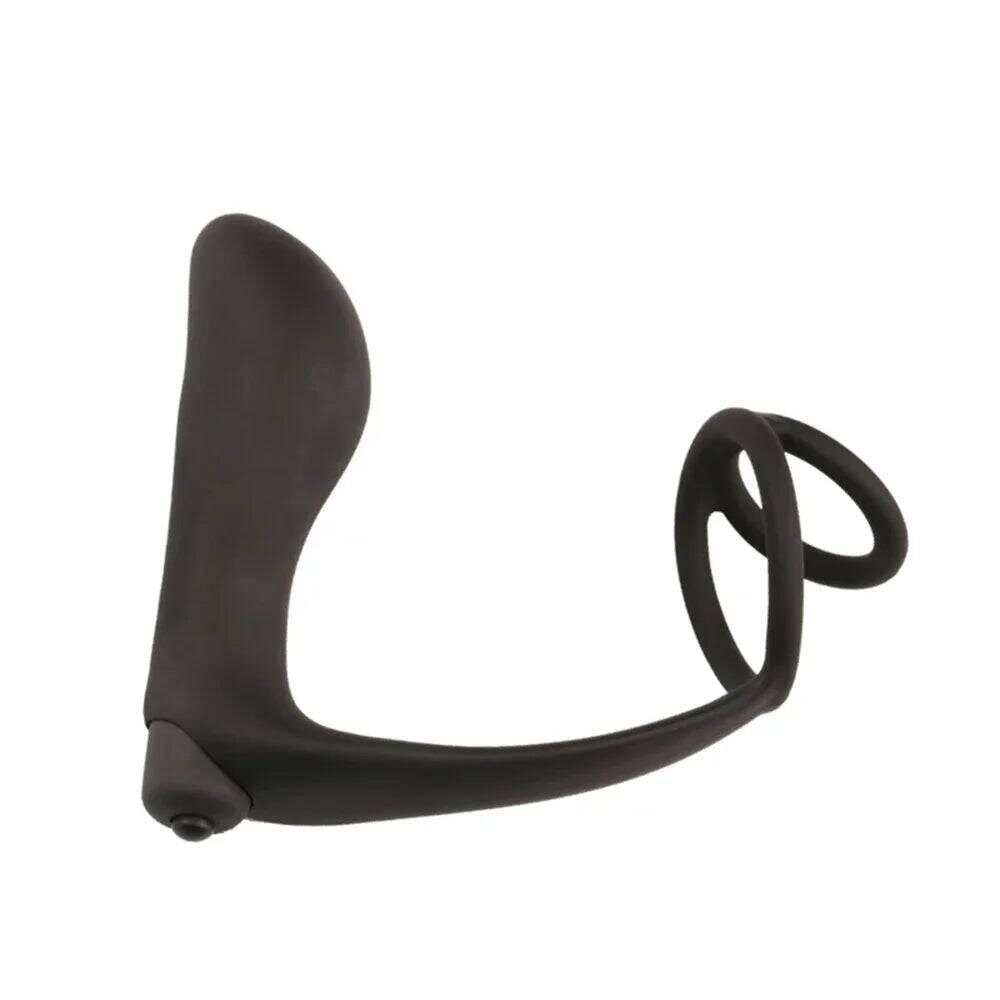 Male Prostate Massager Vibrator Butt Plug: Silicone Ring for Delayed Ejaculation