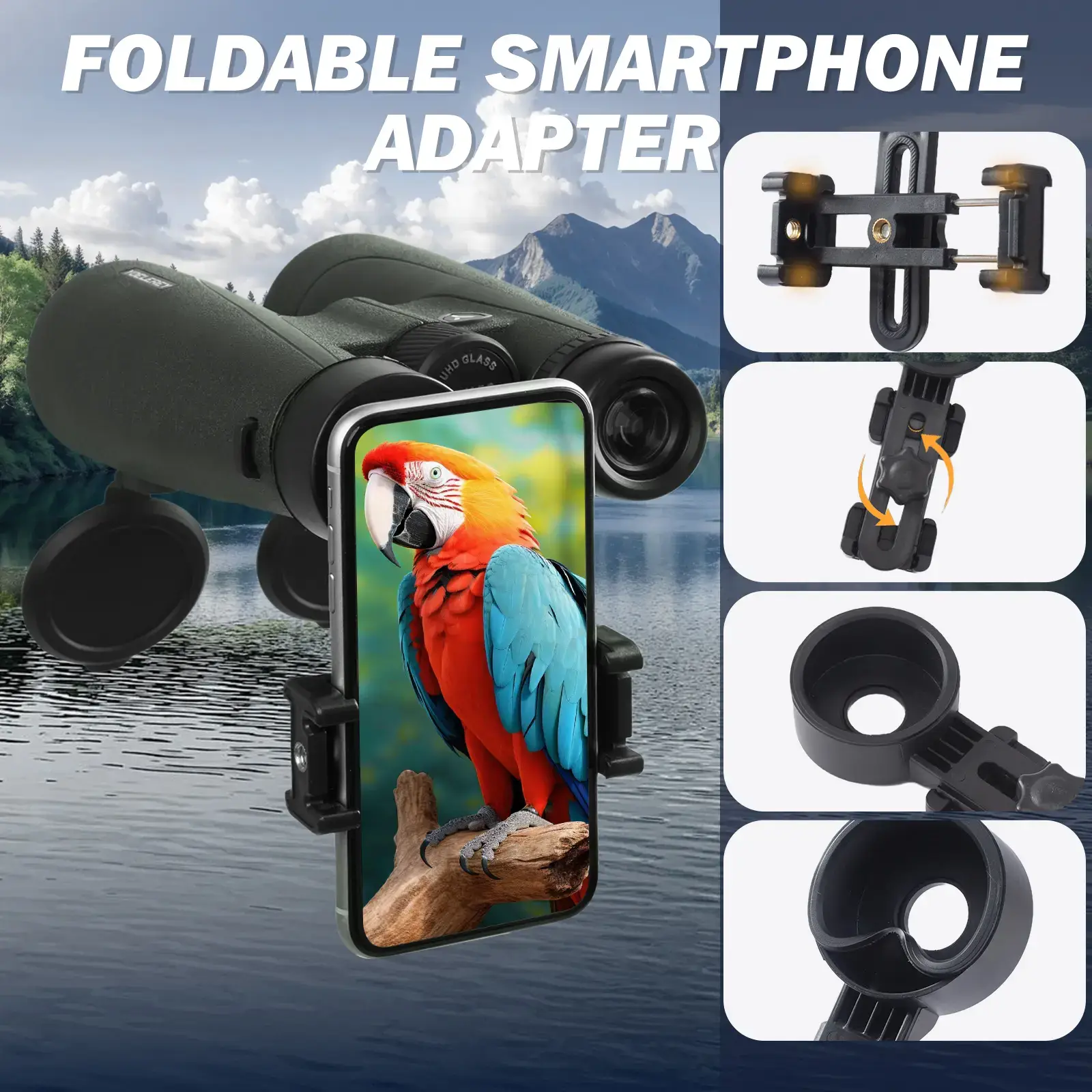 15x52 UHD Binoculars High Magnification for Bird Watching & Distant Details 23mm Large Eyepieces BAK4 Prism for Low Light Nature Lovers Telescopic Hiking Essentials