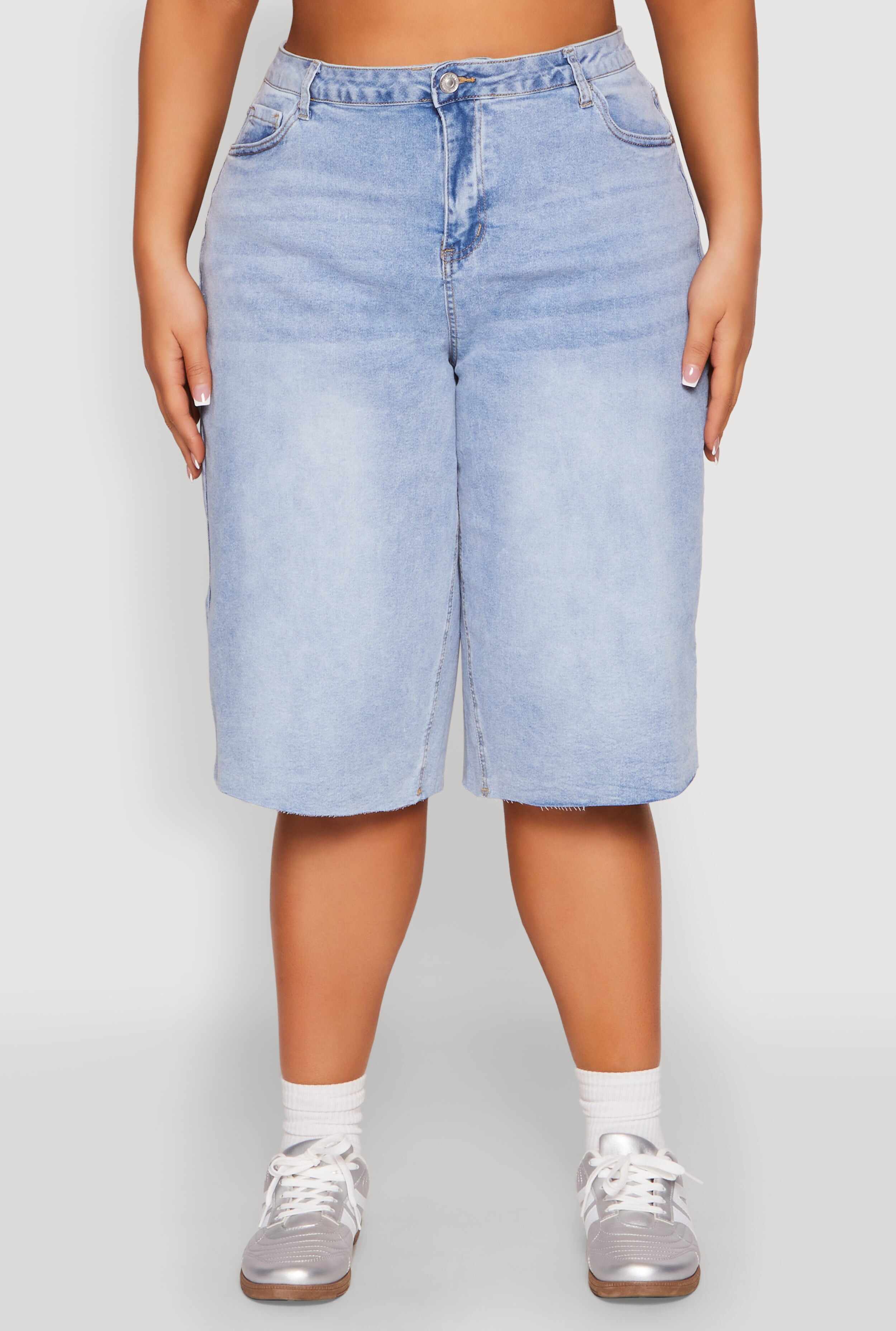 Plus Size WAX High Waisted Bermuda Shorts