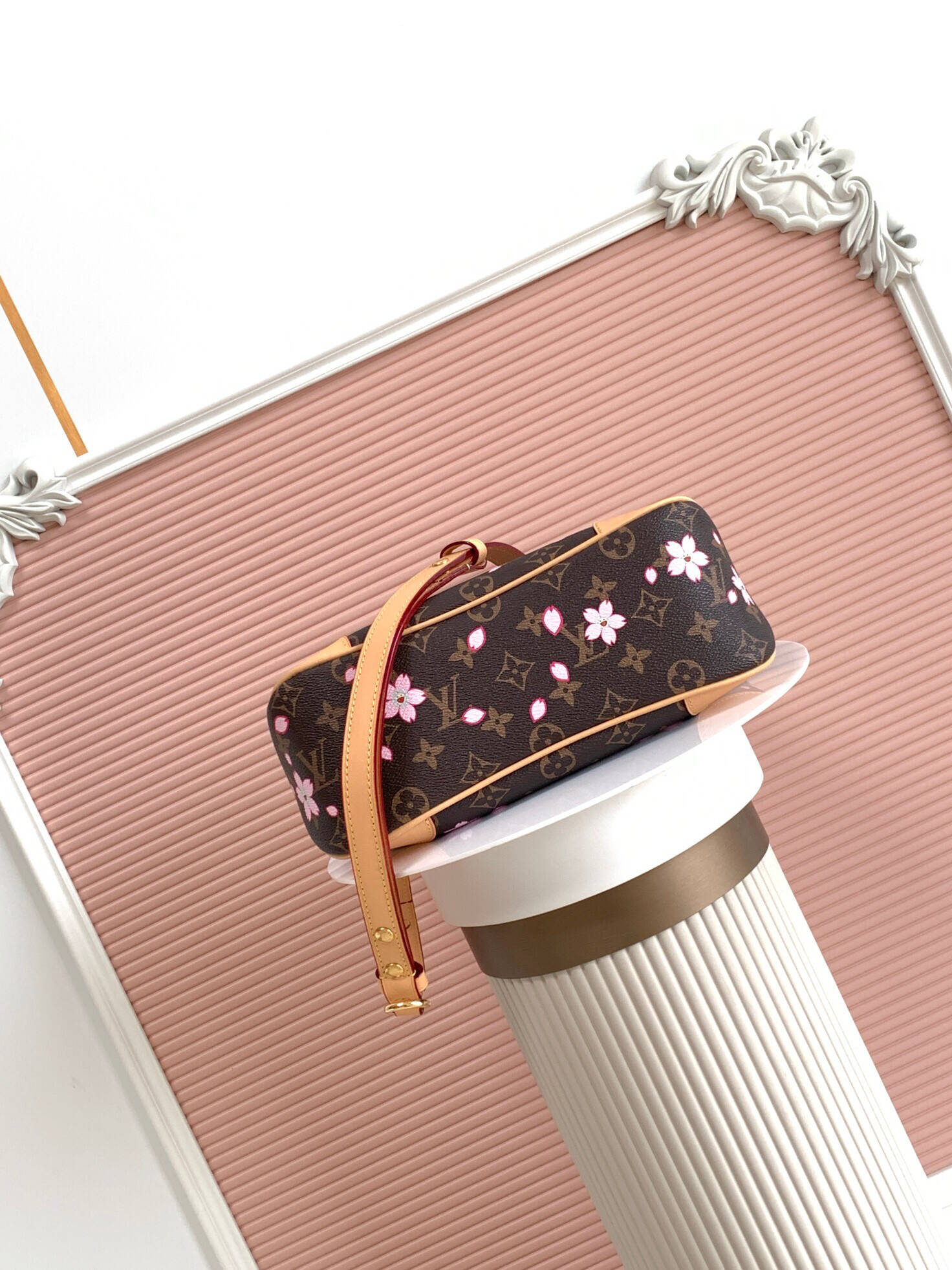 CH 2026 FLORAL CHAIN HOBO BROWN