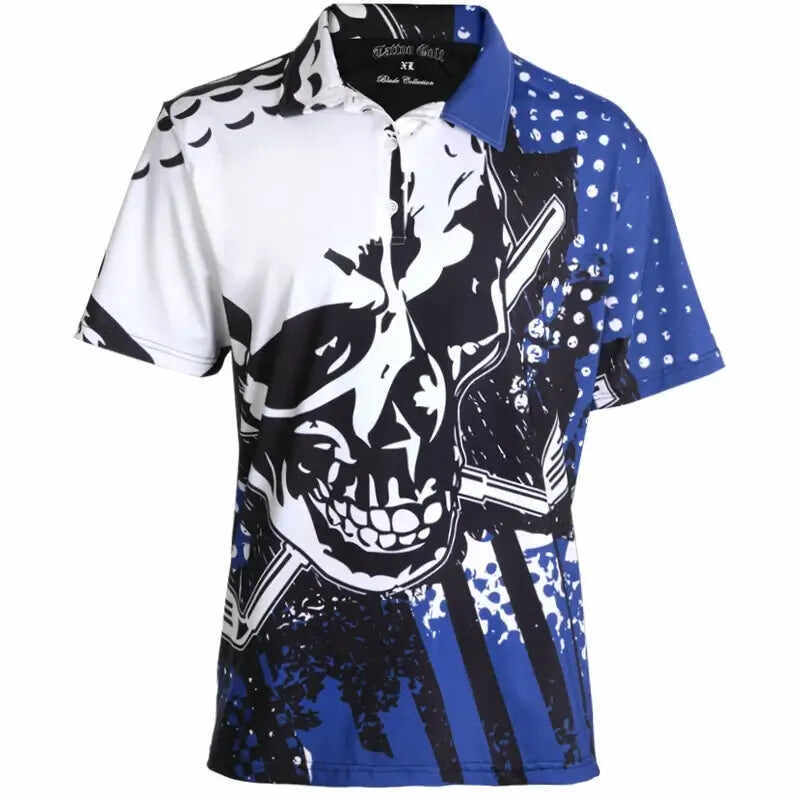 Blade Mens Golf Shirt (Blue)