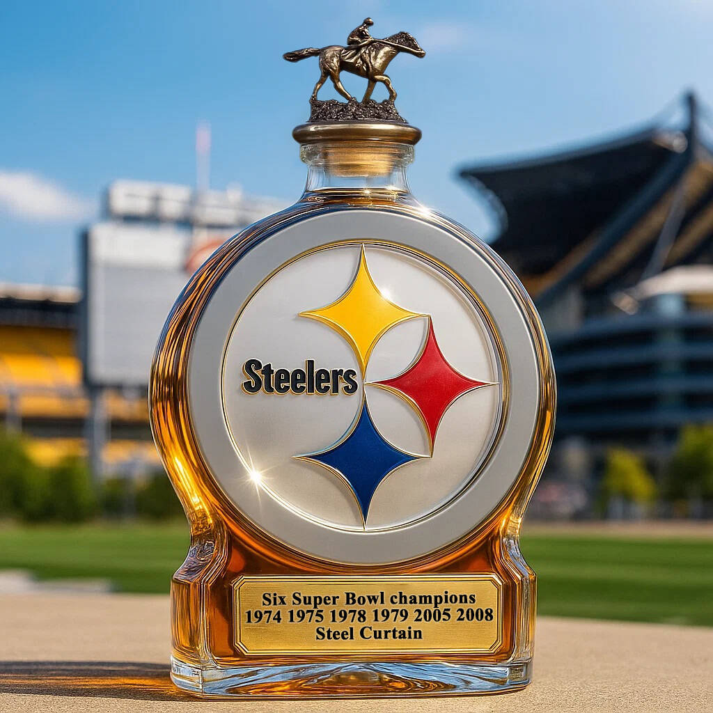 Pittsburgh Steelers Honor Whiskey Bottle