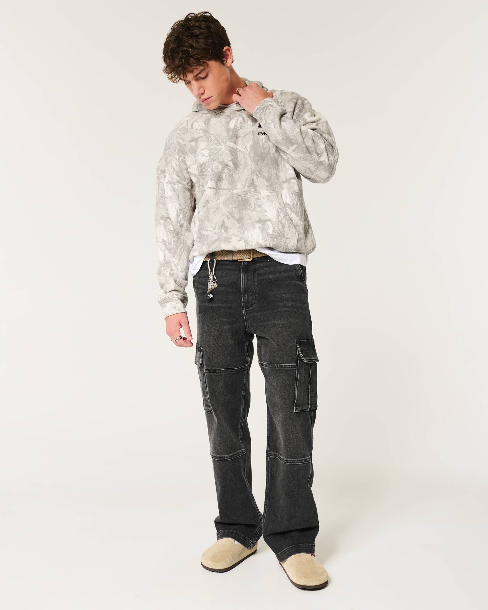 Railroad Stripe Baggy Painter Jeans