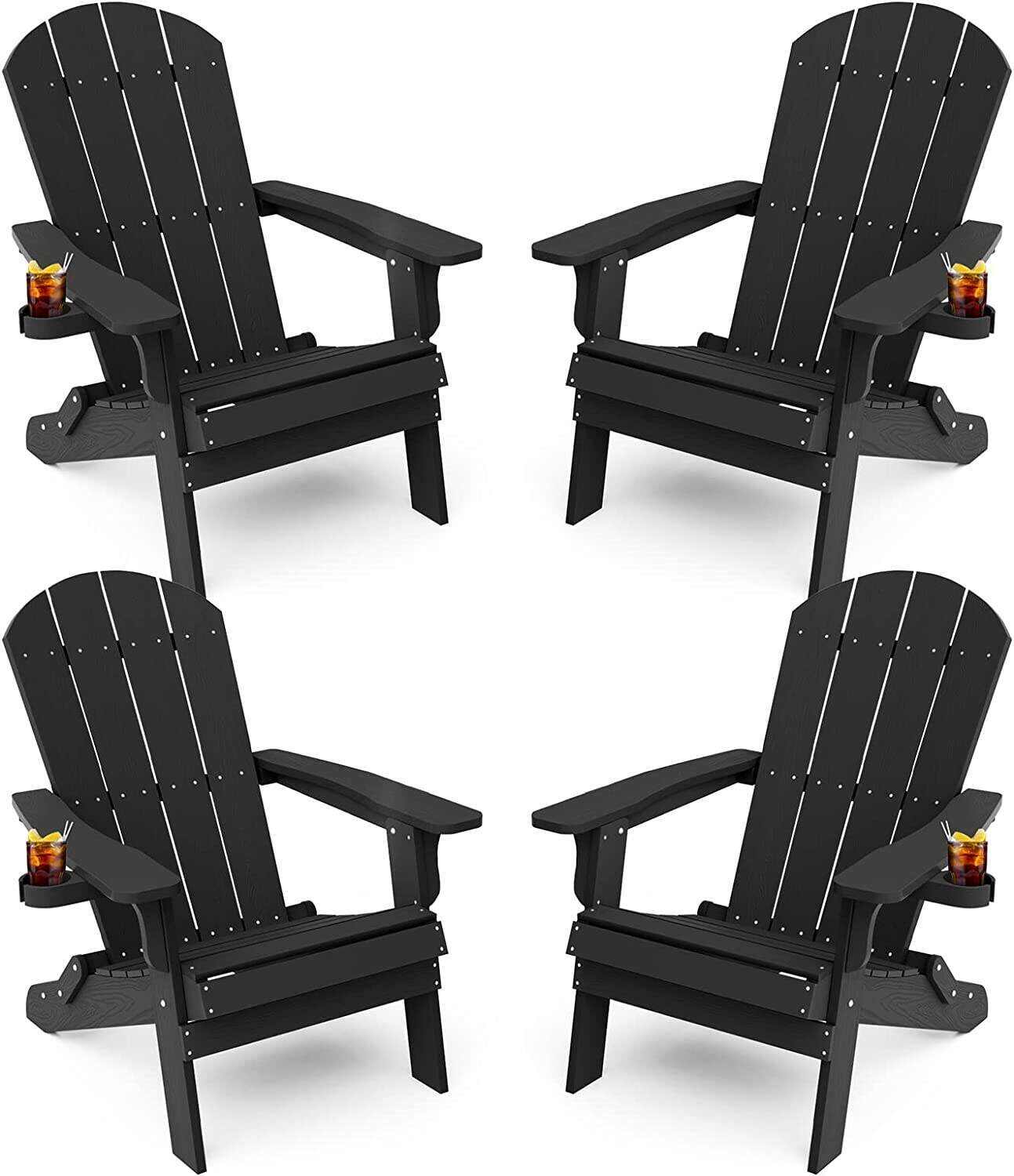 Adirondack Chair ,Patio Chairs 5 Steps Easy Installation,Widely Used in Outdoor, Fire Pit, Deck, Outside, Garden, Campfire Chairs