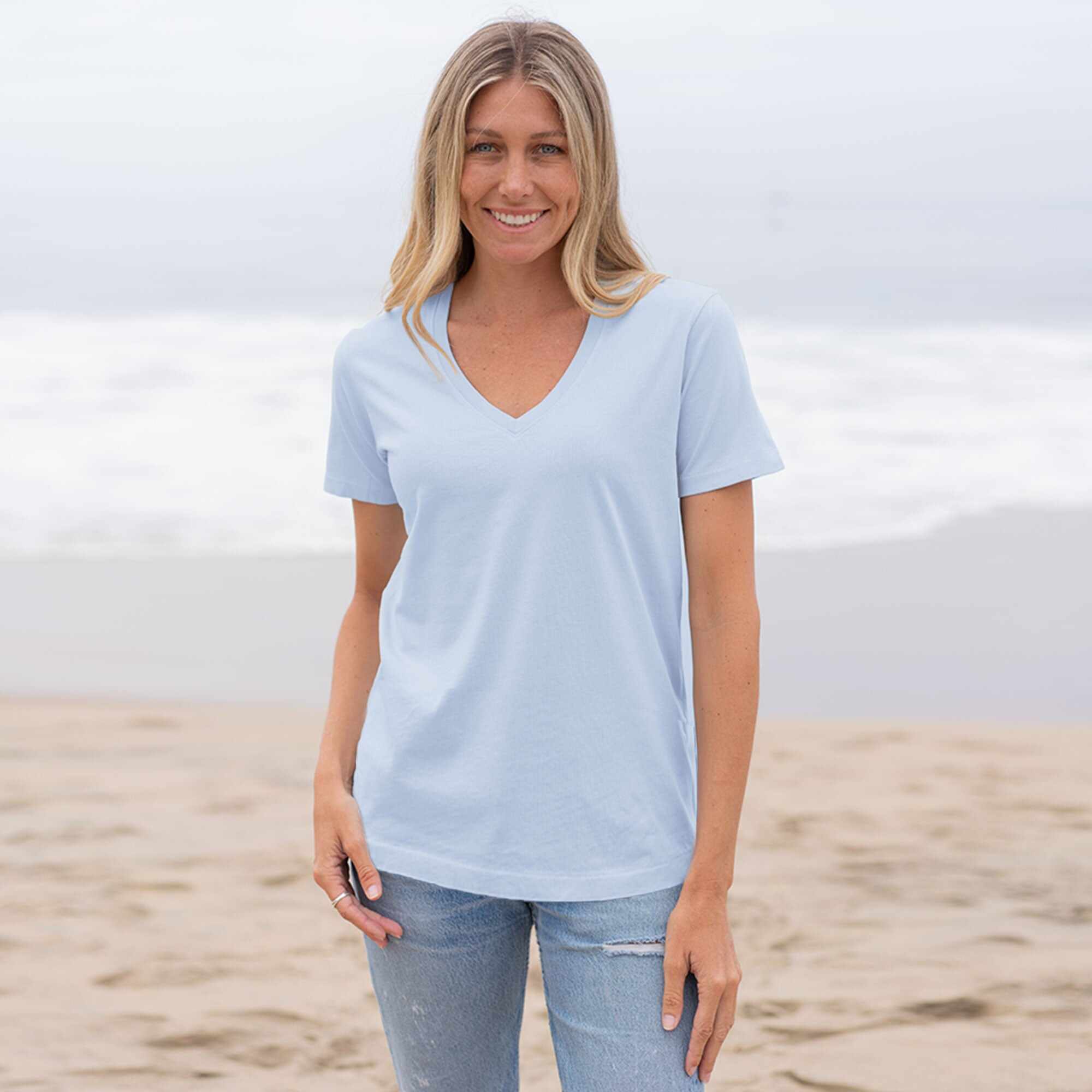 Womens 10 Pack T-Shirts Basic Short Sleeve V Neck Tops - Plus Size Fashion Loose Fit Lightweight Casual Summer Clothes Lady Comfort