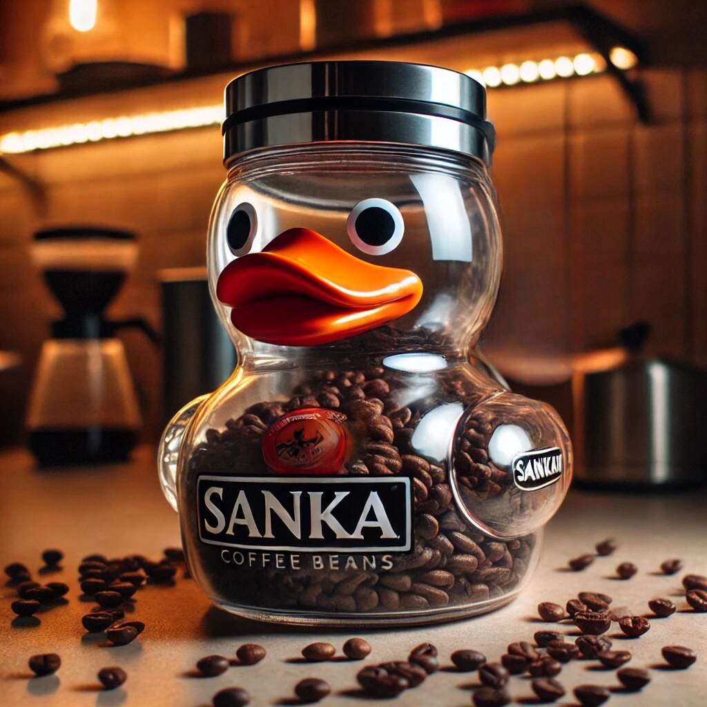 Funny Coffee Bean Duck Jar