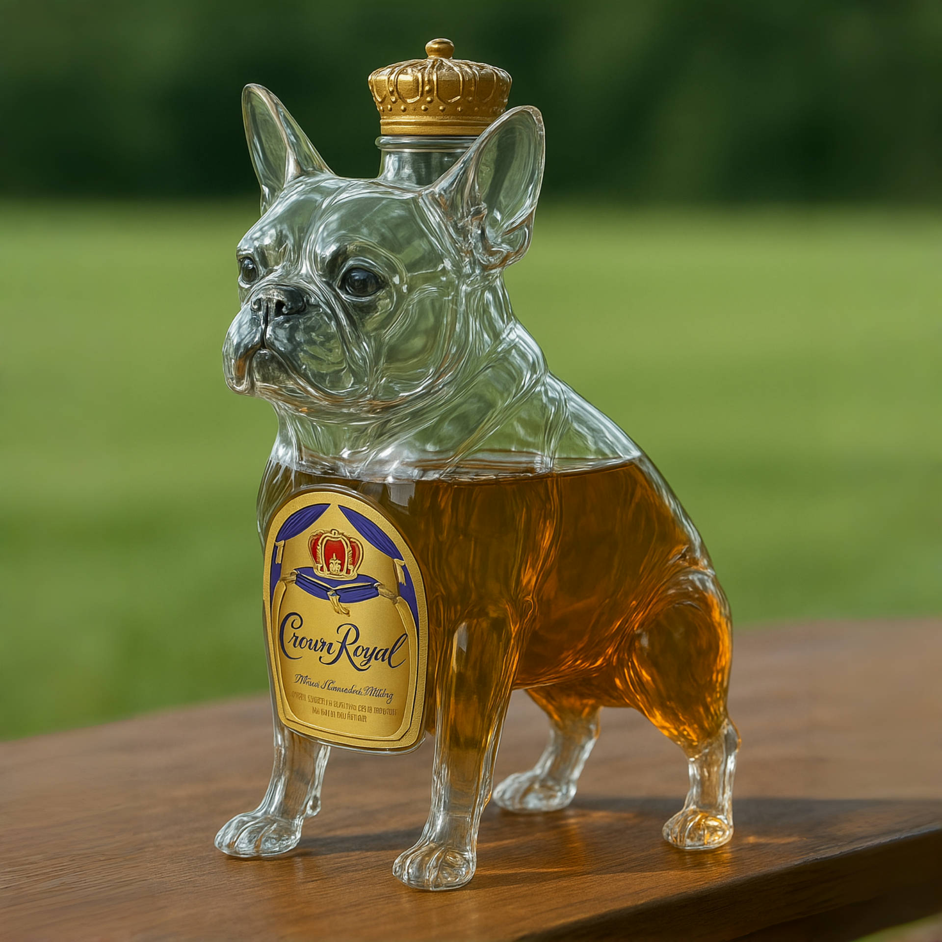French Bulldog Whiskey Bottle
