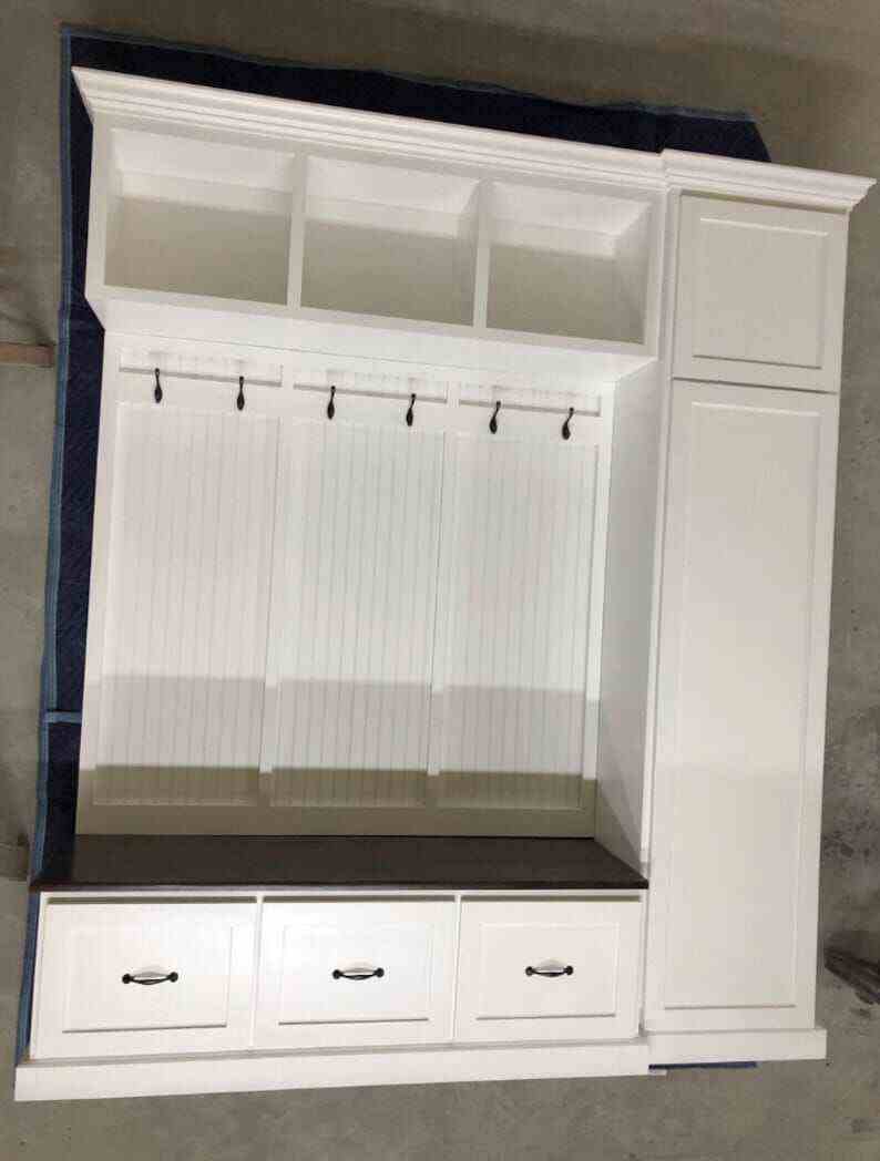 INDIANA 3-section entryway bench with storage