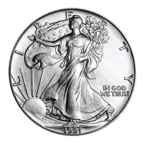 1991 $1 American Silver Eagle MS69 PCGS