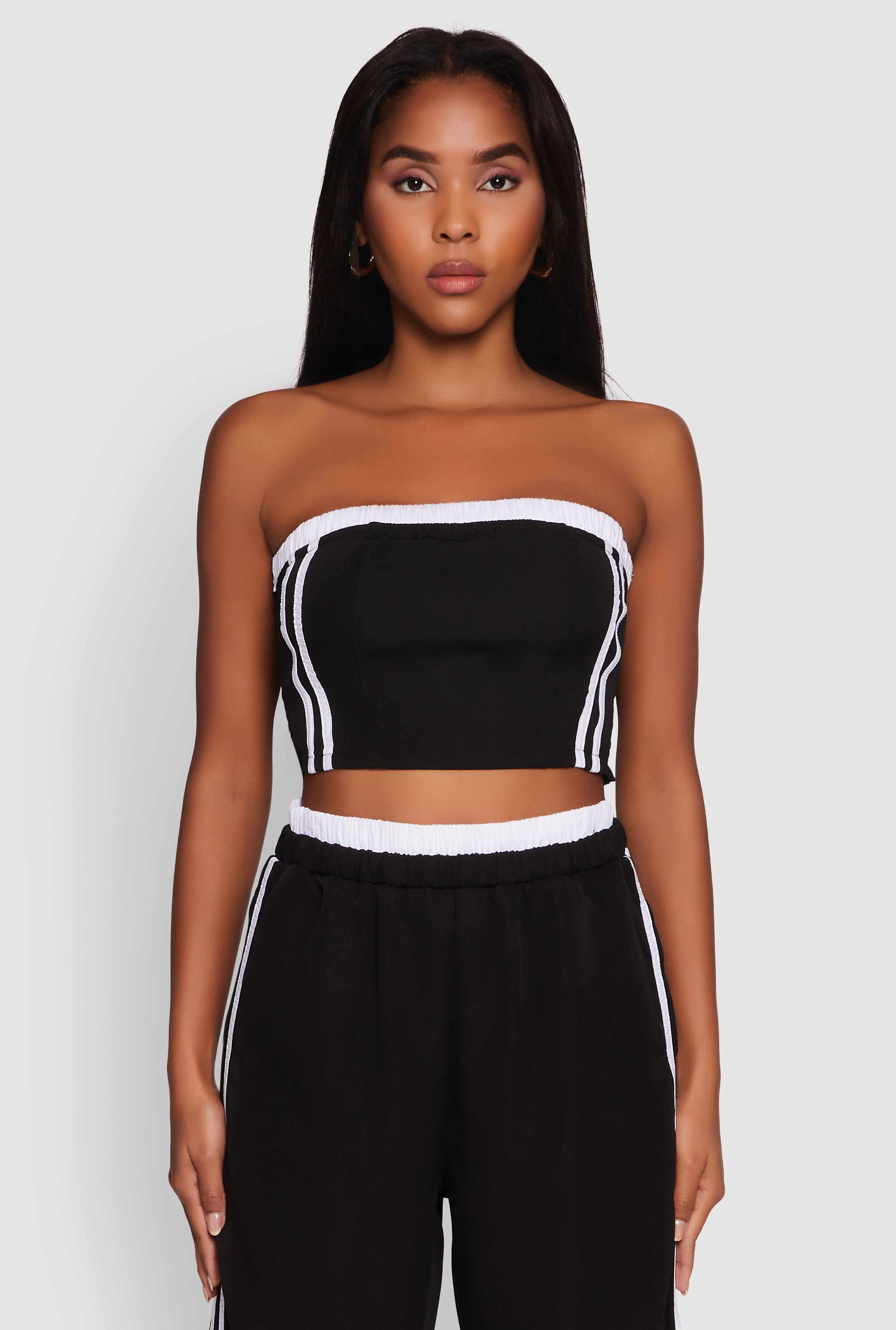 Varsity Stripe Crop Tube Top