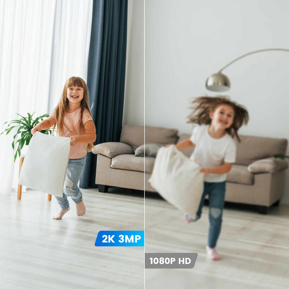 Ctronics 2.5K 4MP Surveillance Camera Indoor & 2.4Ghz WLAN with 20m Color Night Vision