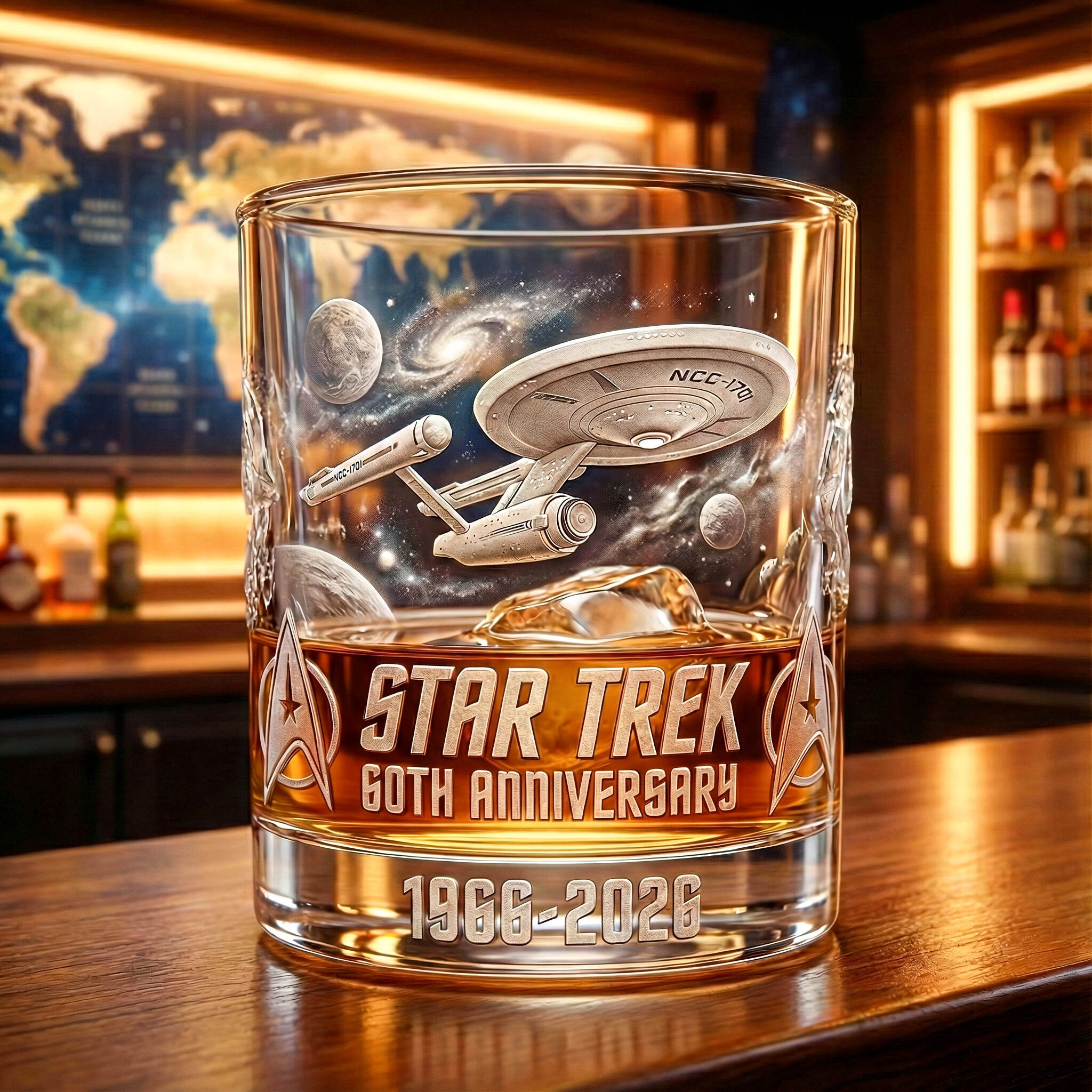 Star Trek 60th Anniversary Whiskey Glass
