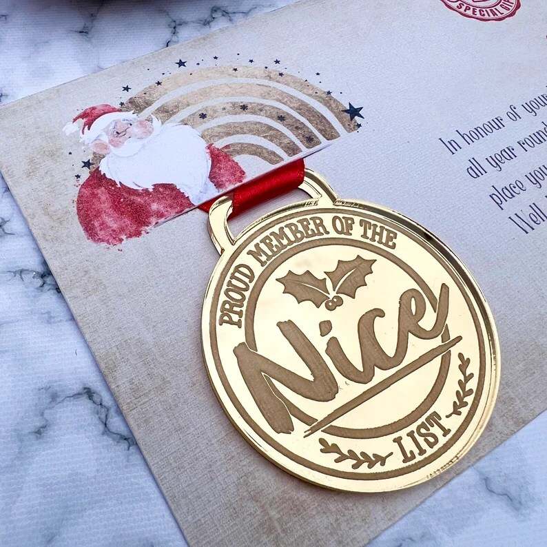 Nice List Medal,Christmas Eve box filler