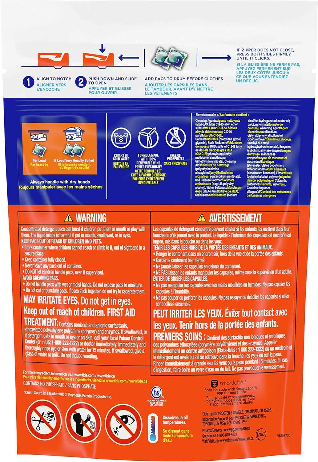 Tide Hygienic Clean Heavy Duty 10x Free Power PODS Laundry Detergent, 63 count, Unscented, For Visible and Invisible Dirt
