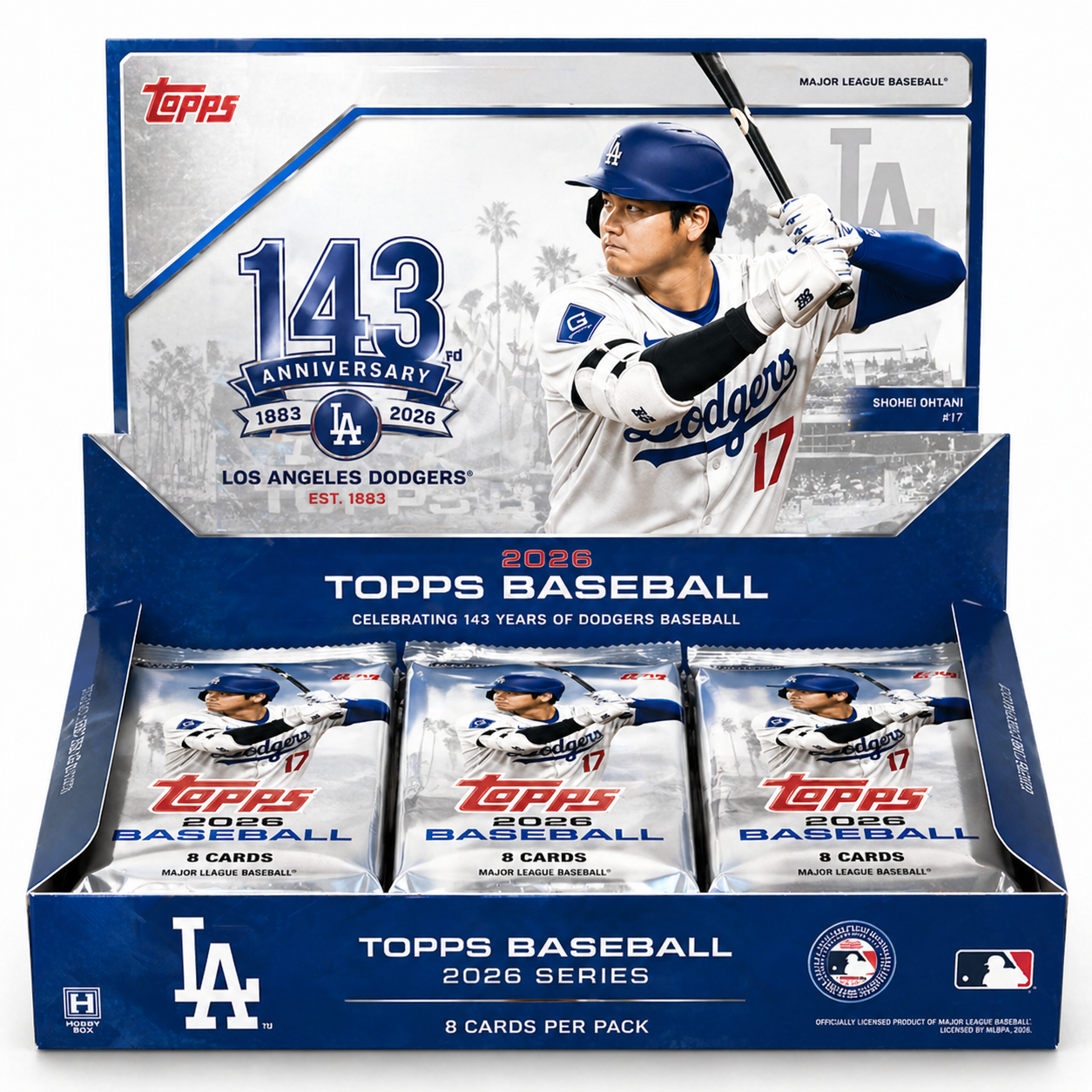 Los Angeles Dodgers 143rd Anniversary Collector’s Hobby Box