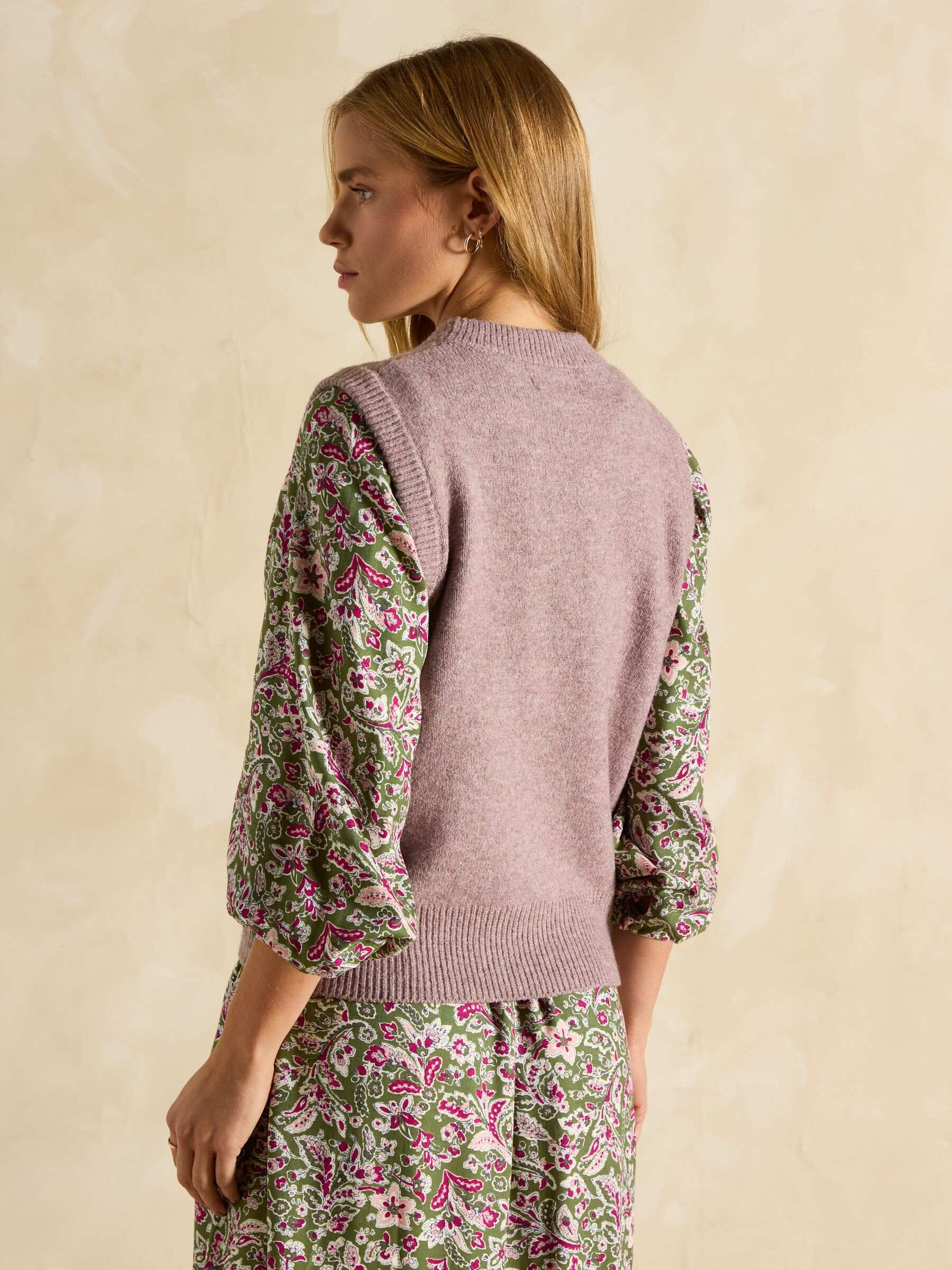 Holly Dusky Pink Knitted Vest