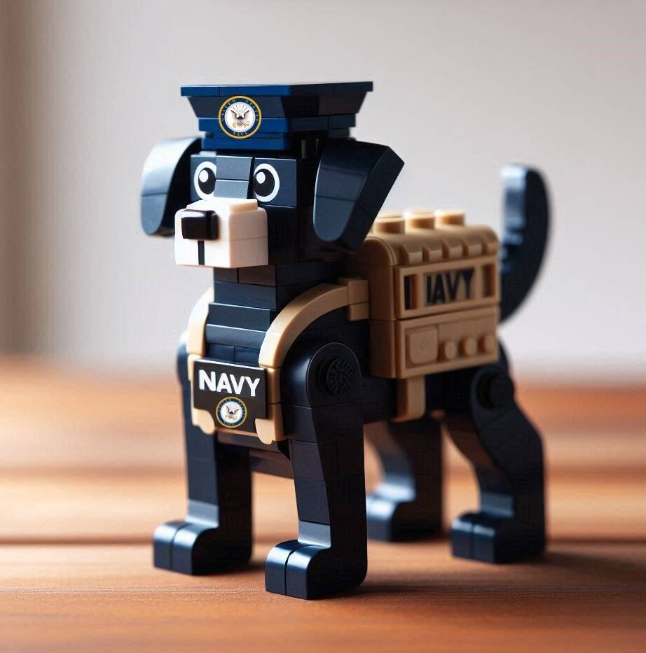 Military Dog Brick Set