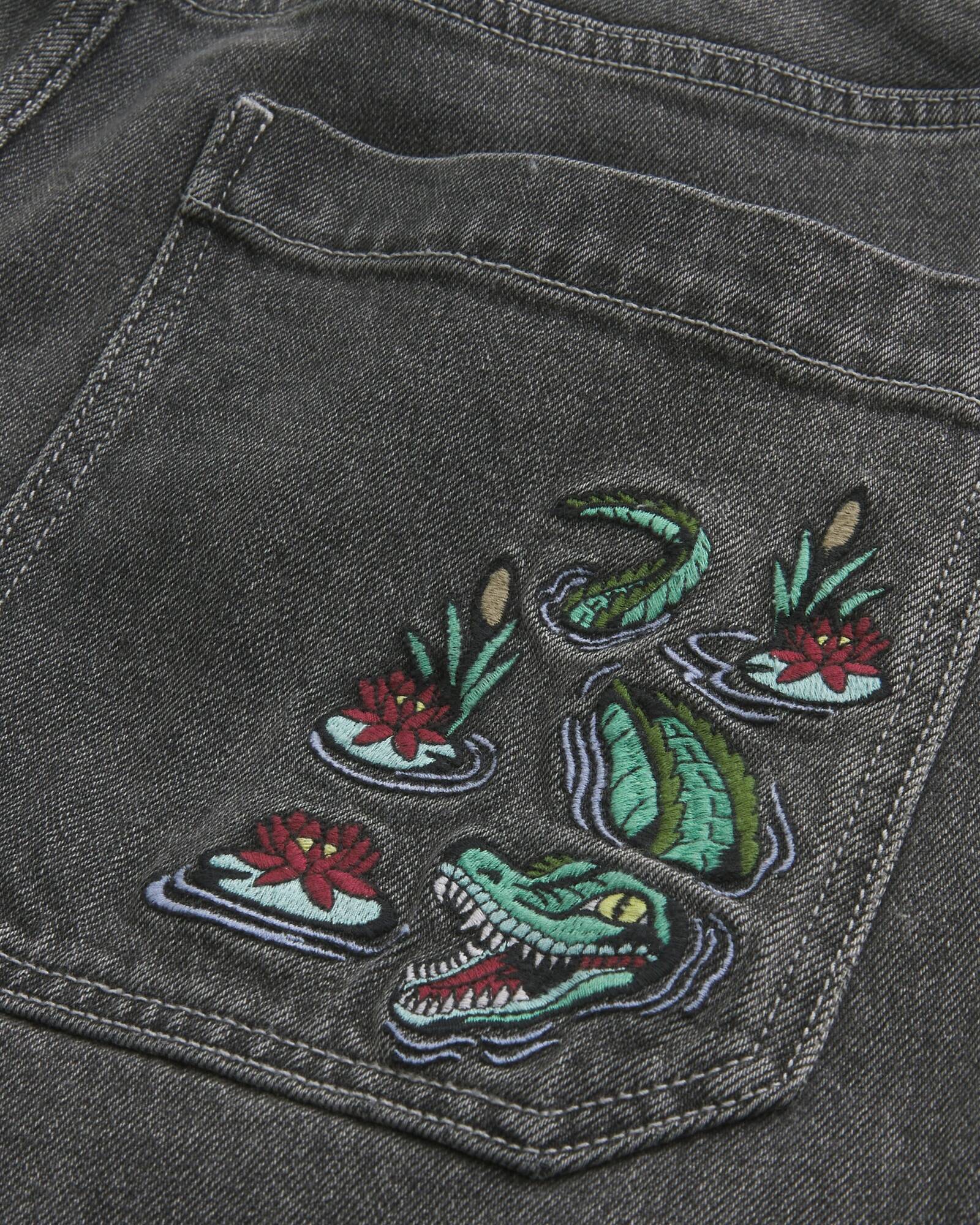 Railroad Stripe Baggy Painter Jeans