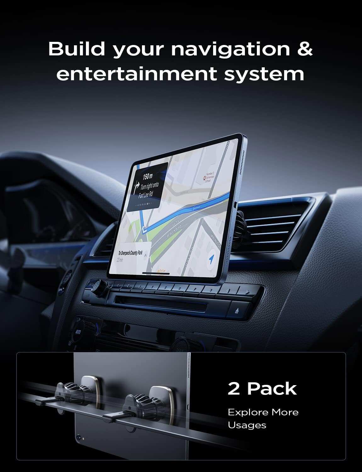 LISEN 2 Pack Magnetic Phone Holder for Your Car Mount 6 Military Magnets Car Phone Holder Mount Vent Cell Phone Holdeer Mount Vent Cell Phone Holder (20X Powerful: Gold)