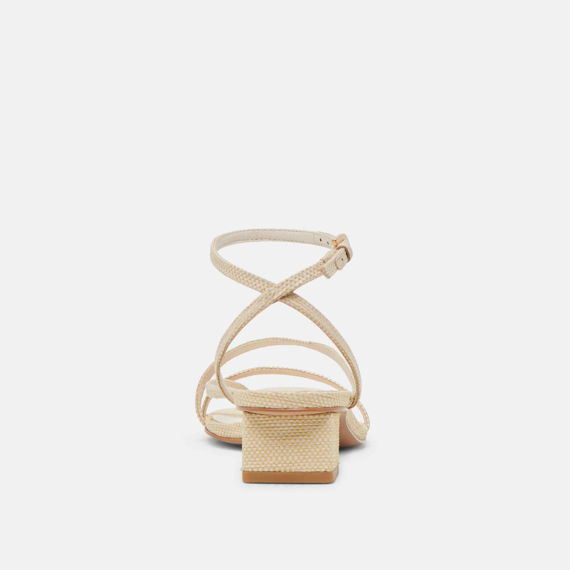 KARLOS WIDE SANDALS NATURAL WOVEN RAFFIA