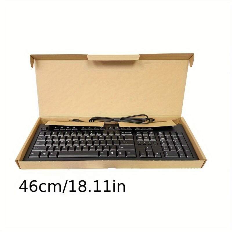 [Classic Wired Keyboard] Ergonomic 104-Key Wired USB Keyboard for Windows PC Laptop | Classic Black Design with Numeric Keypad, Media Keys & Hotkeys, USB-Powered (No Batteries Needed), Computer Accessory