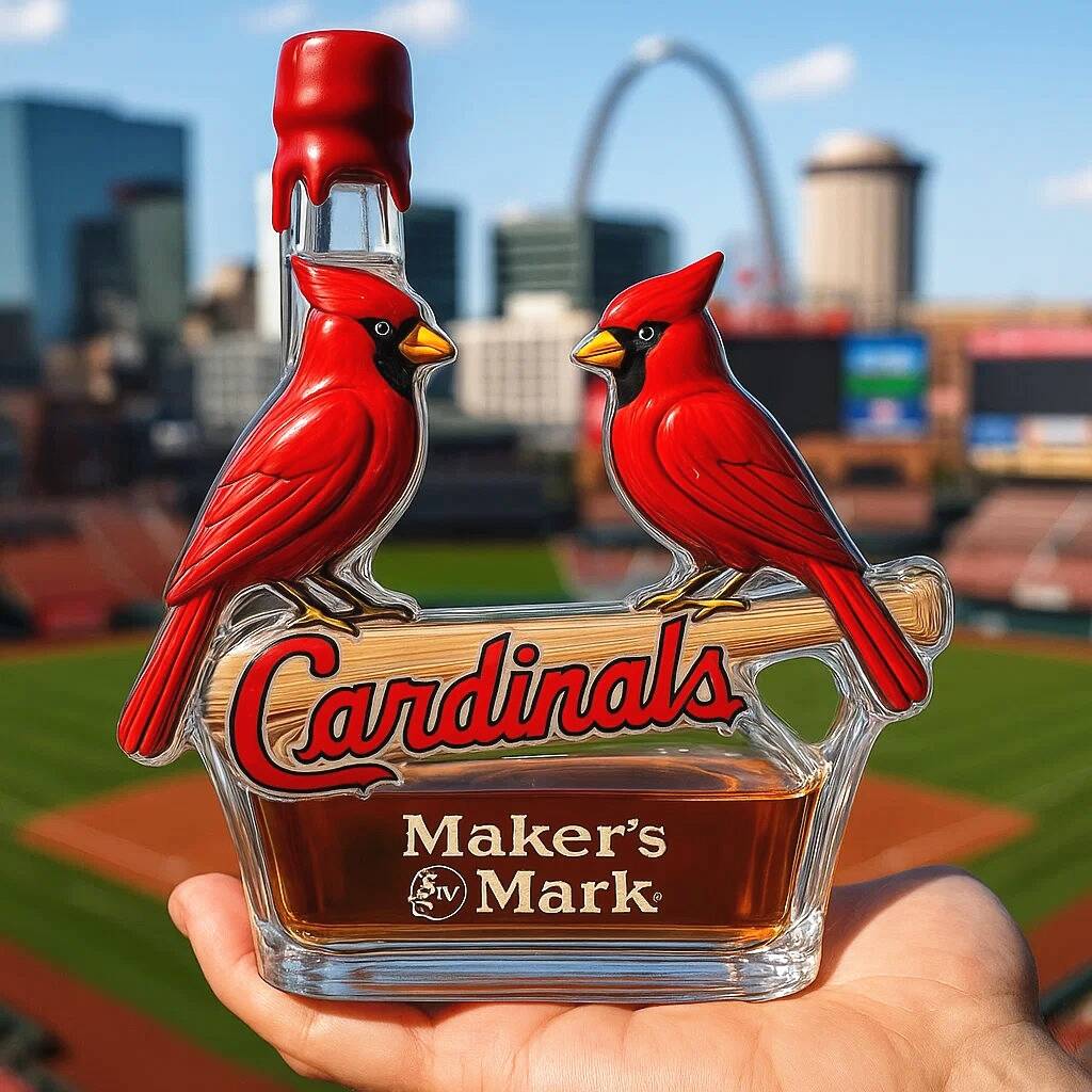 St. Louis Cardinals whisky bottle