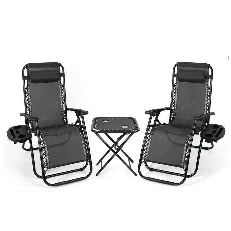 Gavyn Reclining/Folding Zero Gravity Chair with Cushion
