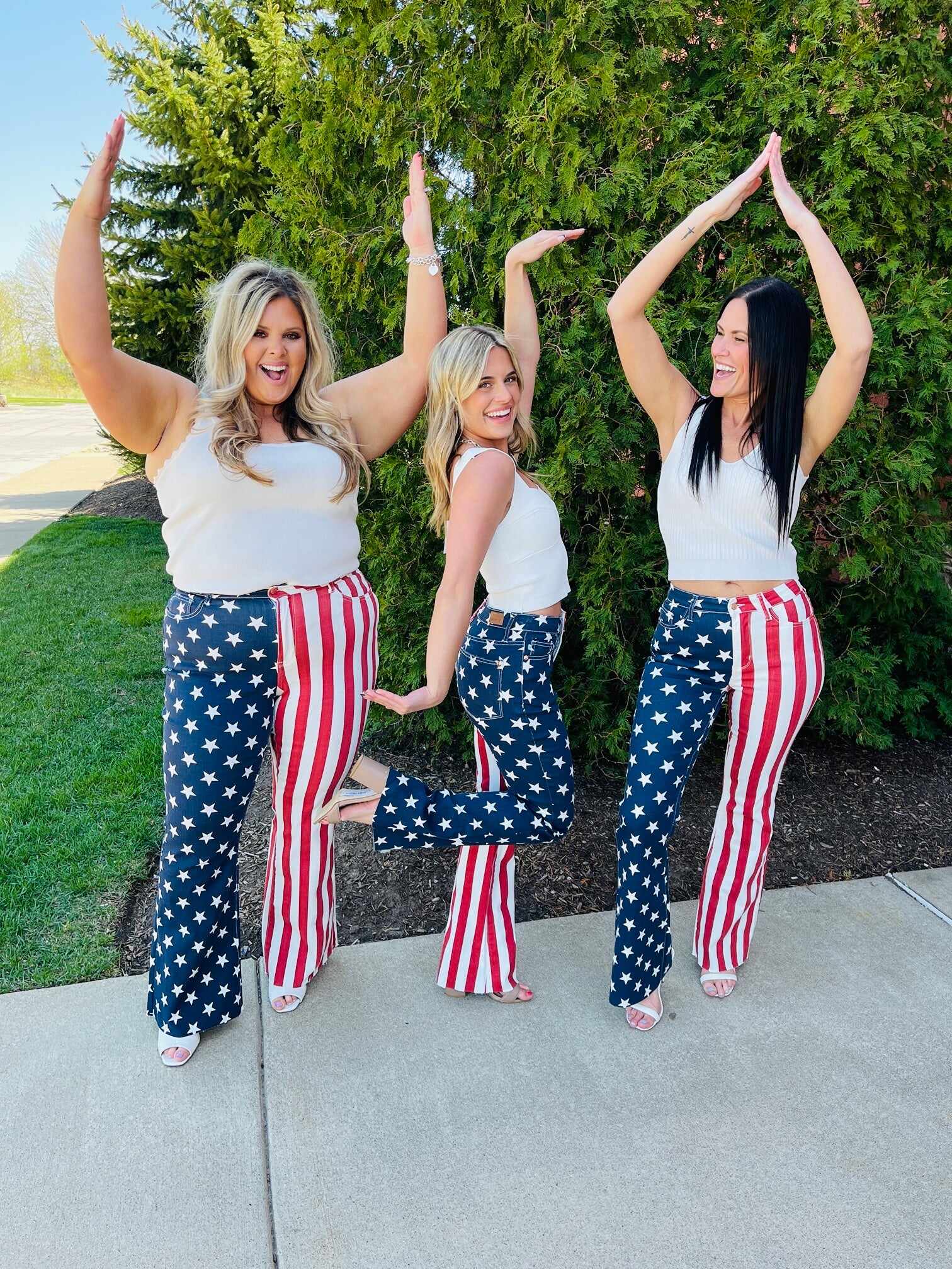 REG/CURVY Star Spangled Babe Flare Jeans