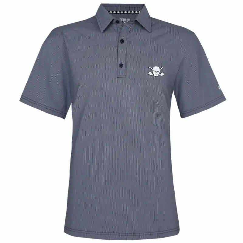 Luxe Cool-Stretch Men's Performance Golf Shirt (Blue Steel)