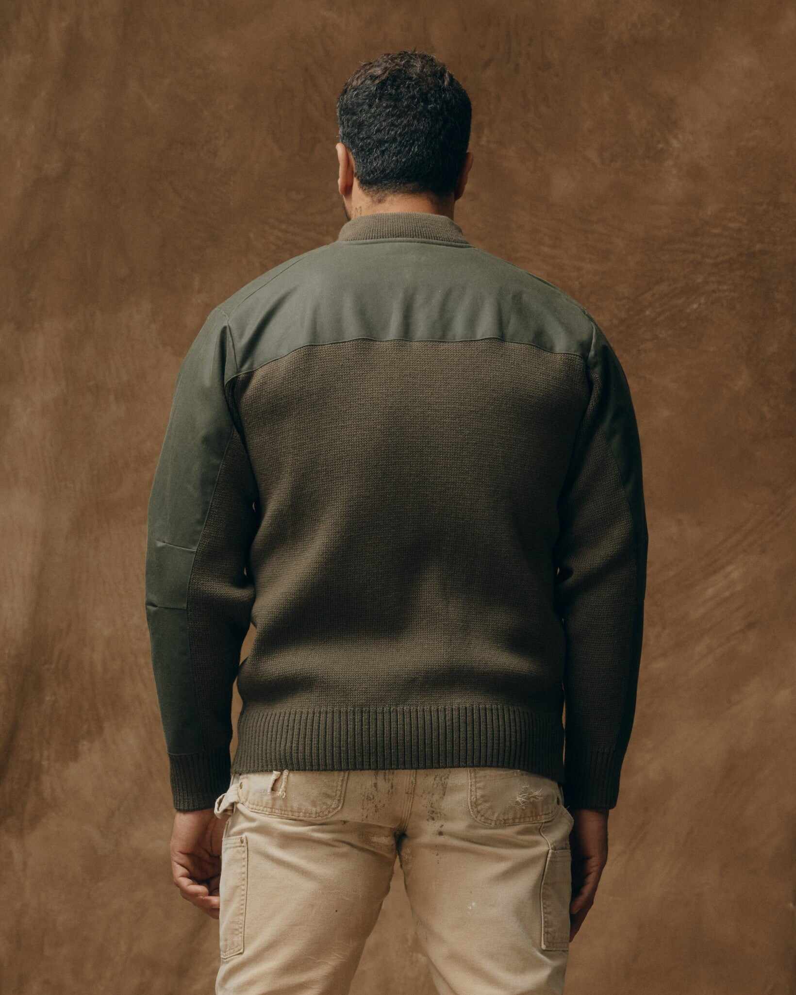 Henley Guide Sweater - Peat Green