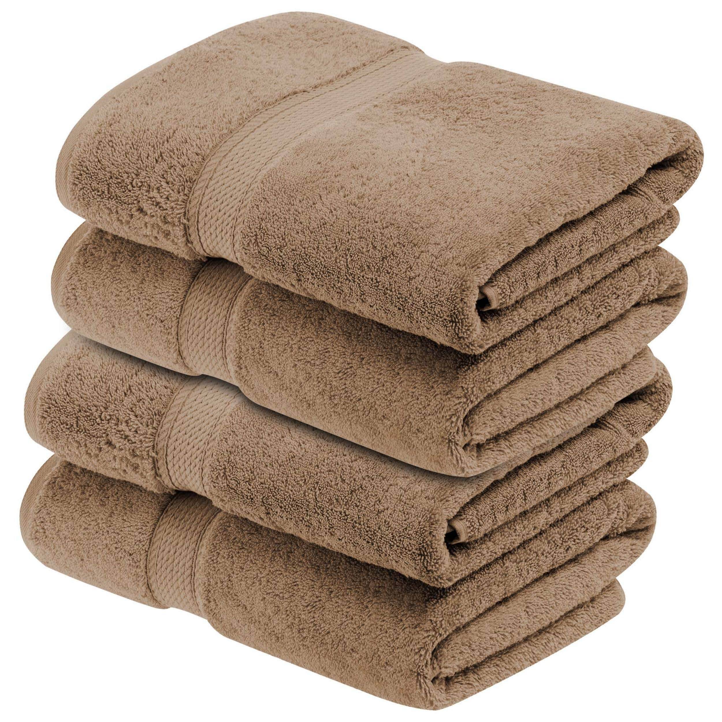 Superior Egyptian Cotton Pile Heavyweight Bath Towel Set of 4