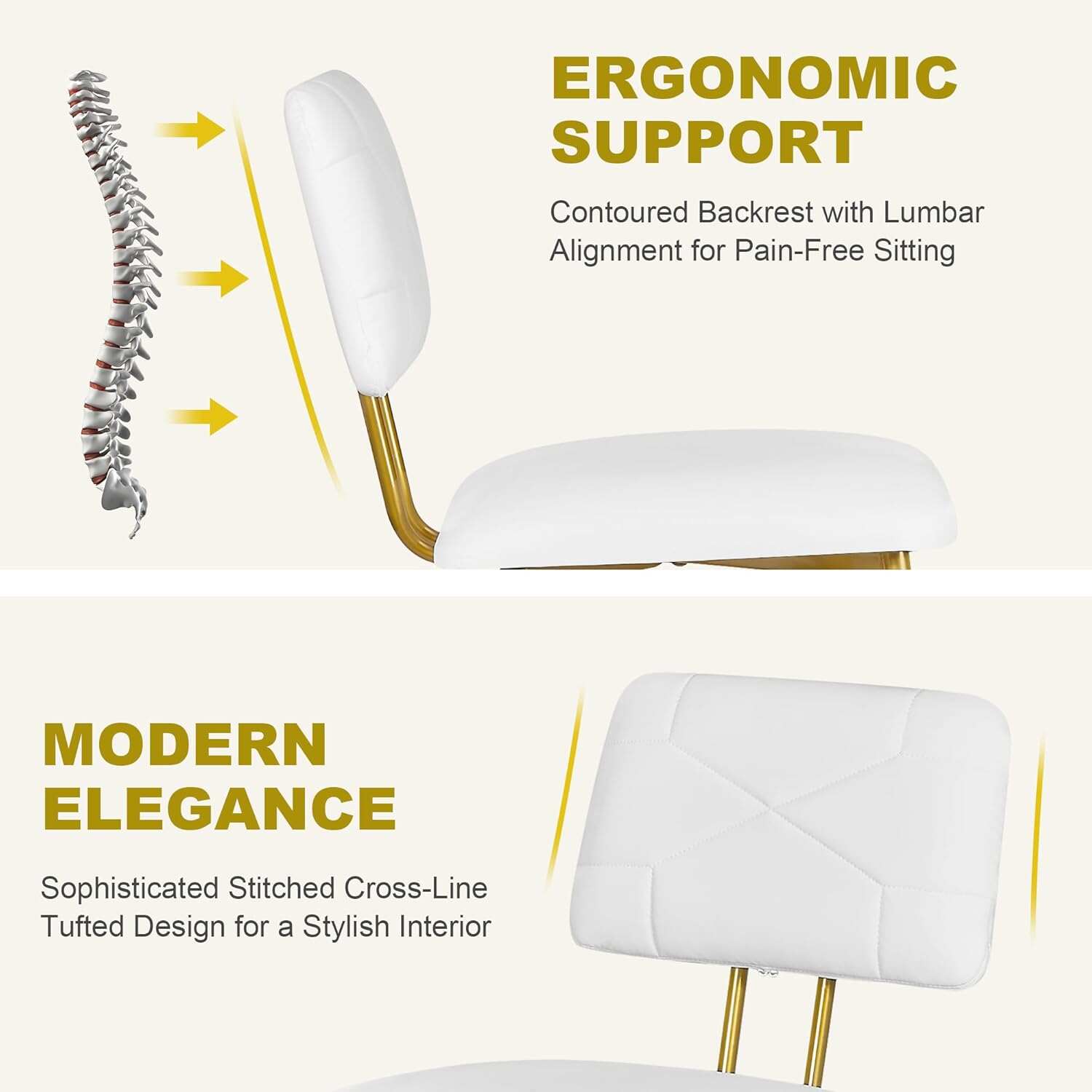 VECELO Dining Chairs Set of 2