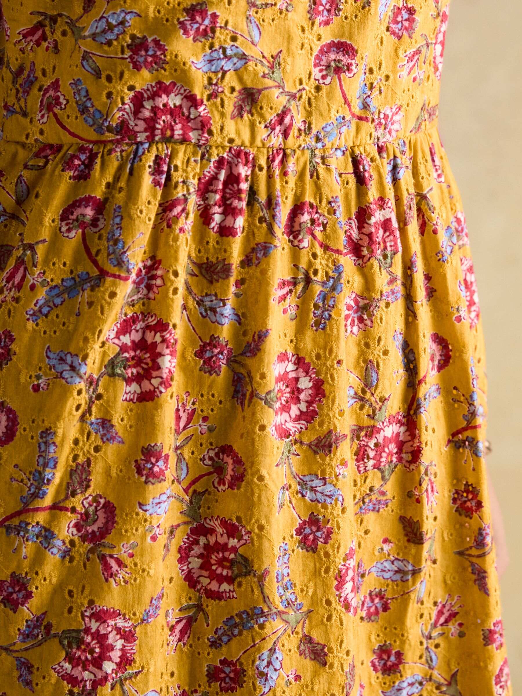 Harlow Yellow Floral Broderie Dress