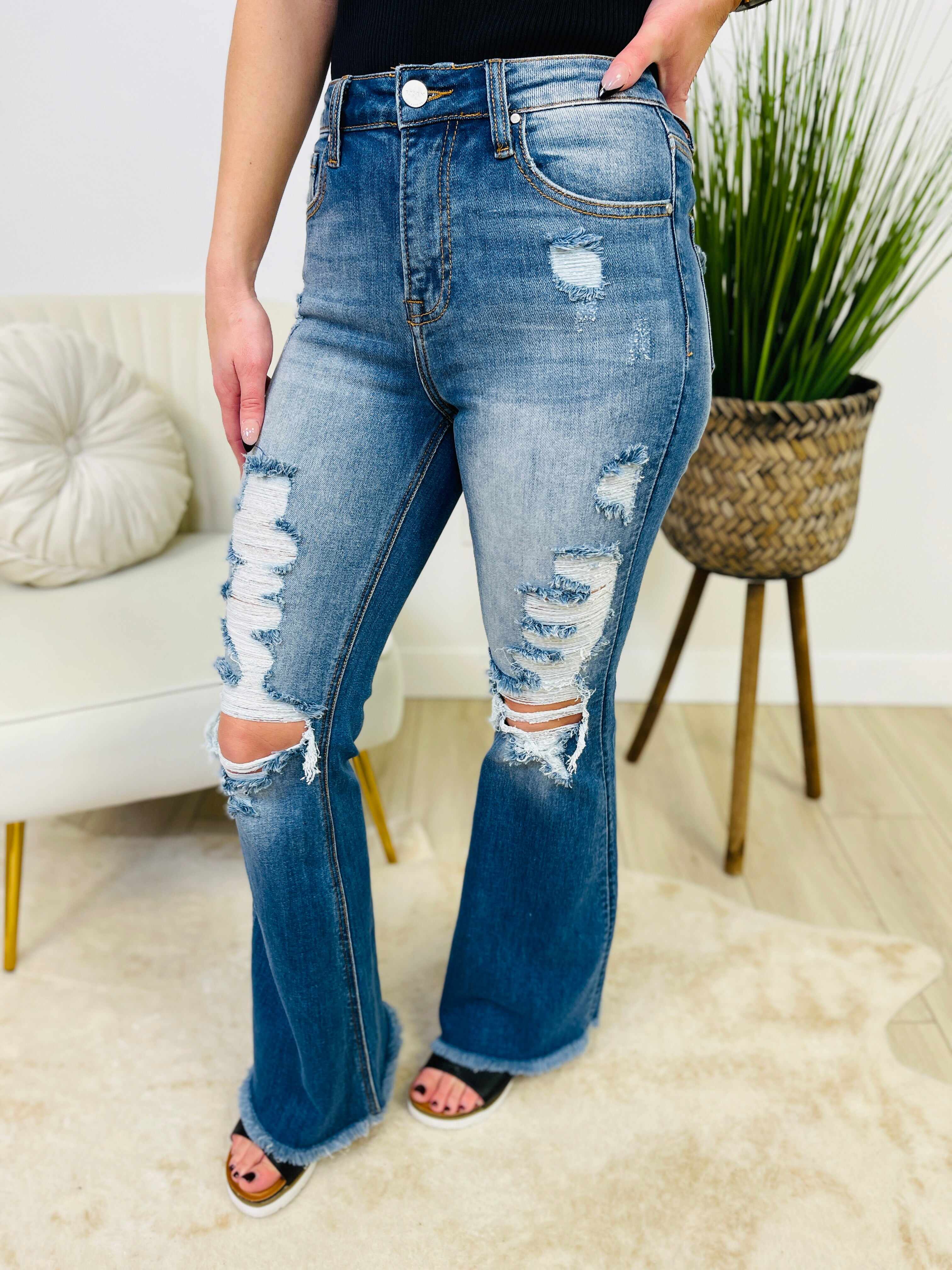 Risen PLUS/REG Pop Of Flare Jeans
