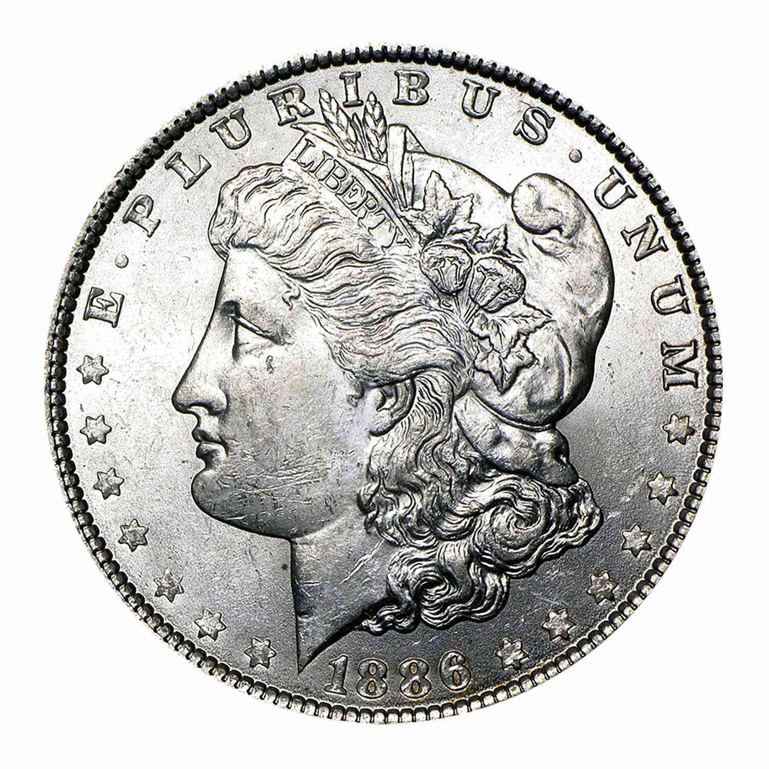 1886 P Morgan Commemorative Silver Dollar Brilliant Uncirculated (BU)