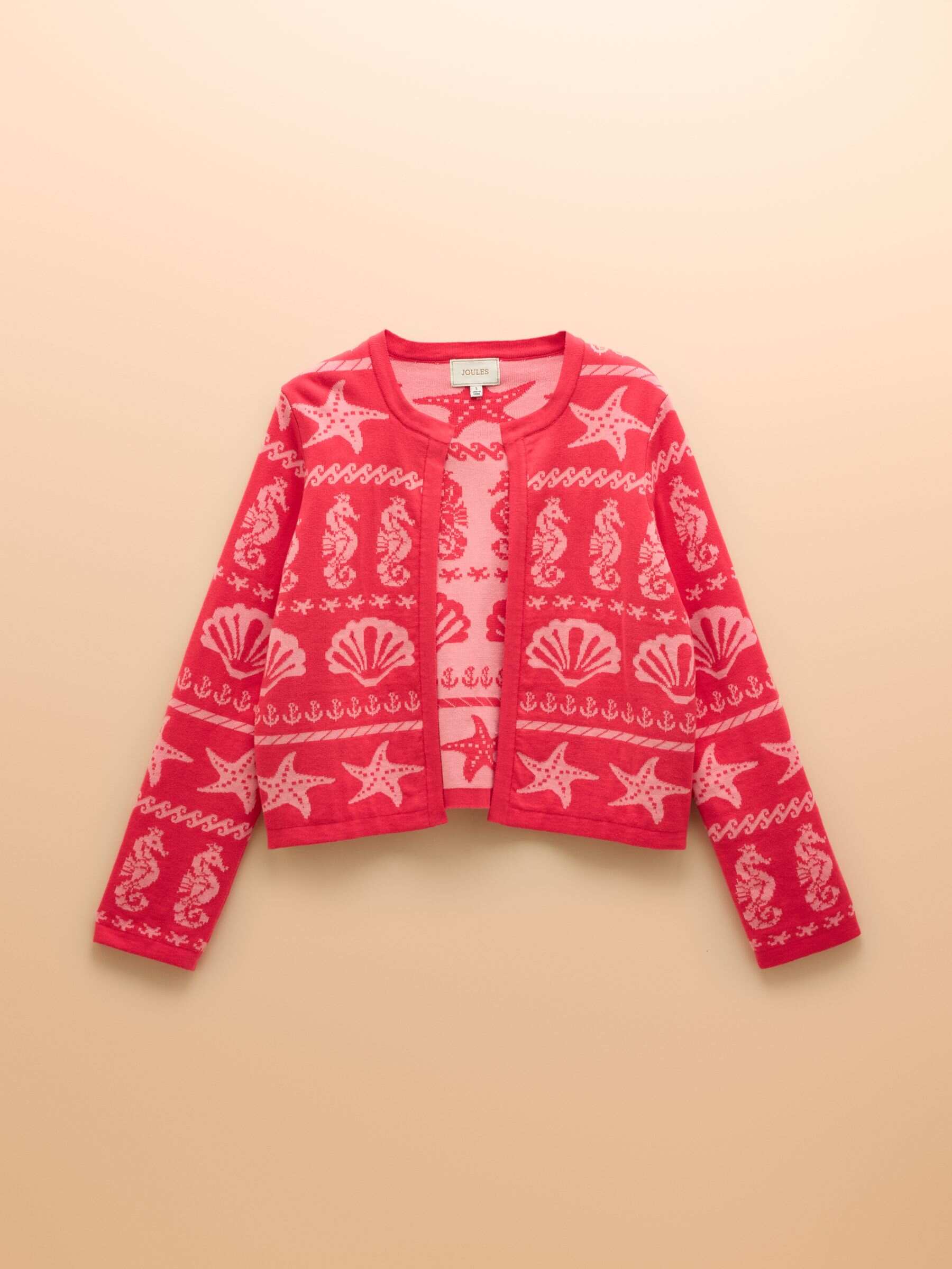 Shelley Pink Knitted Cotton Cardigan