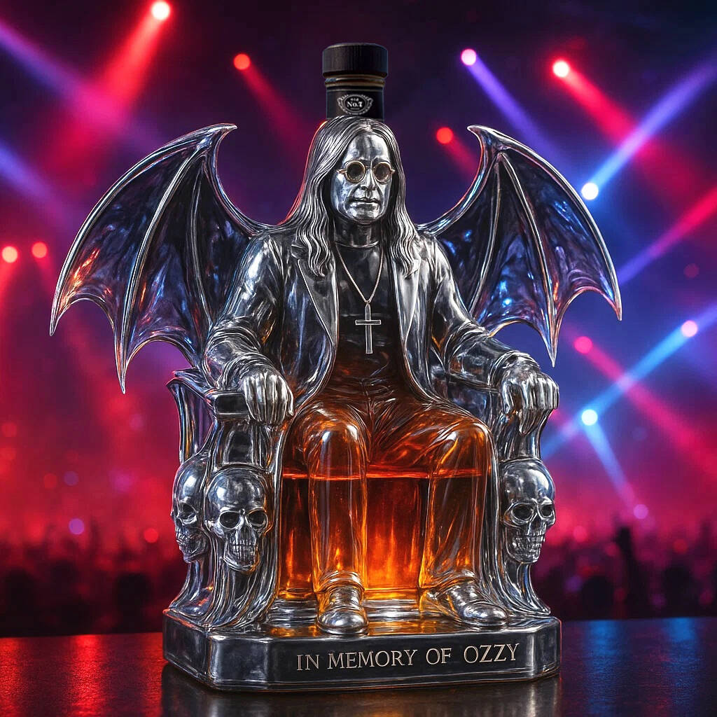 In Memory of Ozzy Whiskey bottle