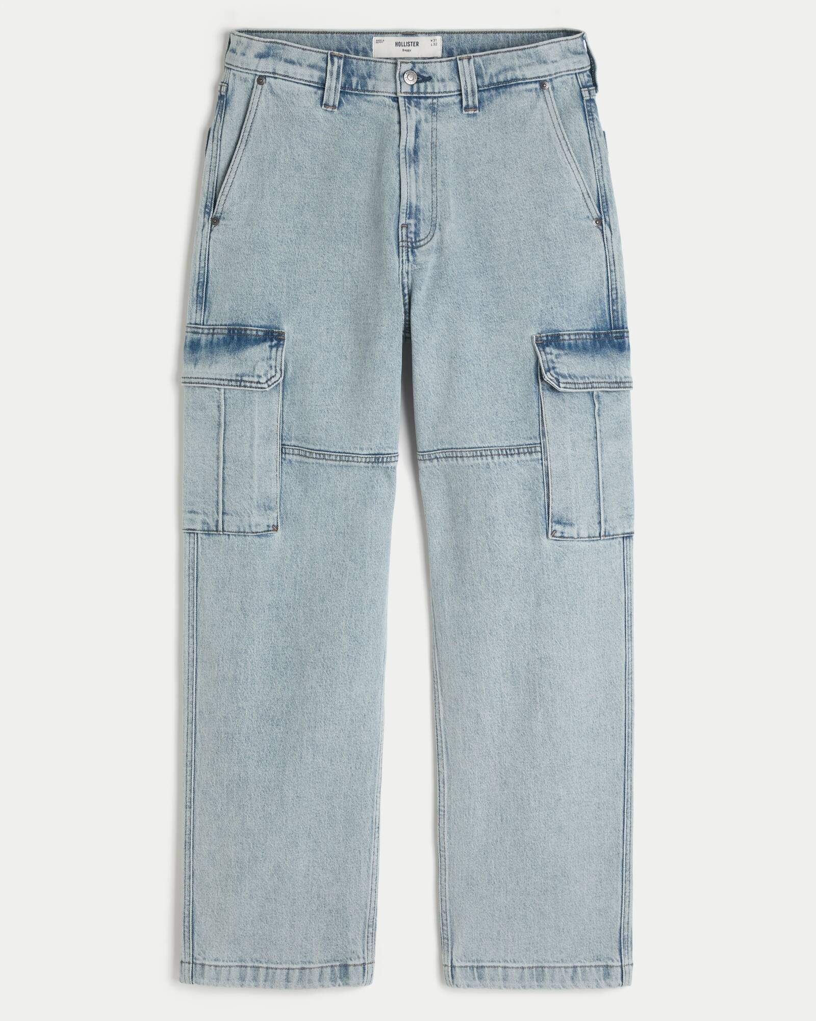 Railroad Stripe Baggy Painter Jeans