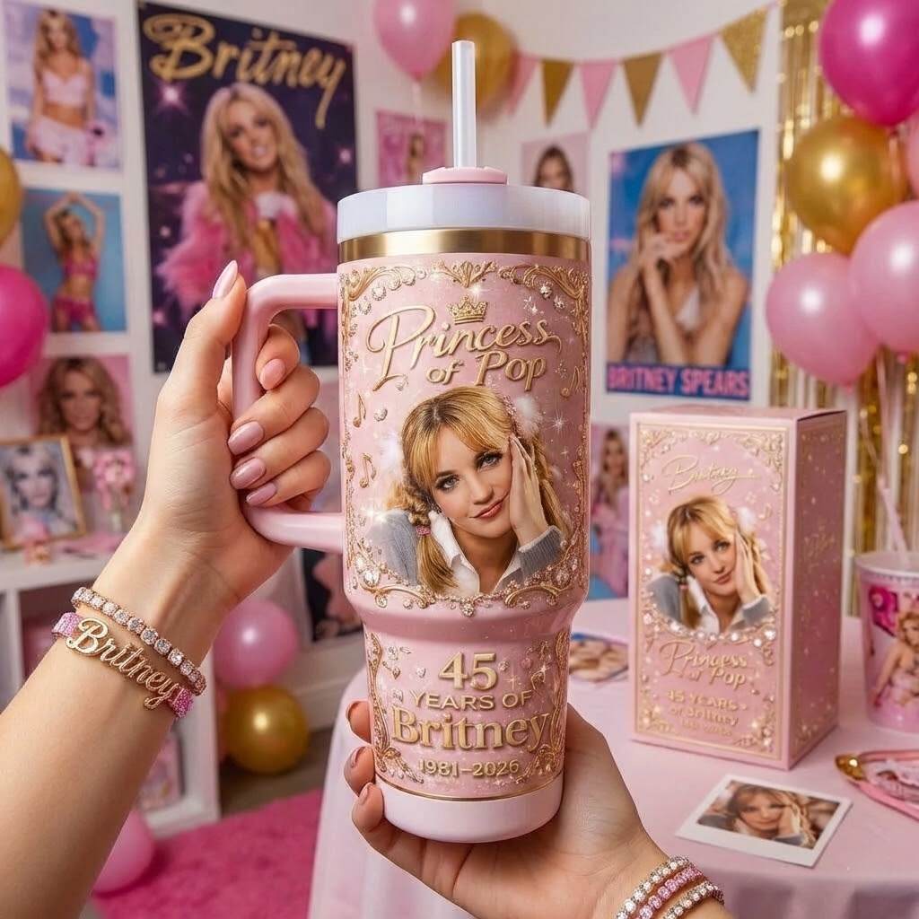 Britney Spears Princess of Pop 45th Anniversary Commemorative Limited Edition Tumbler