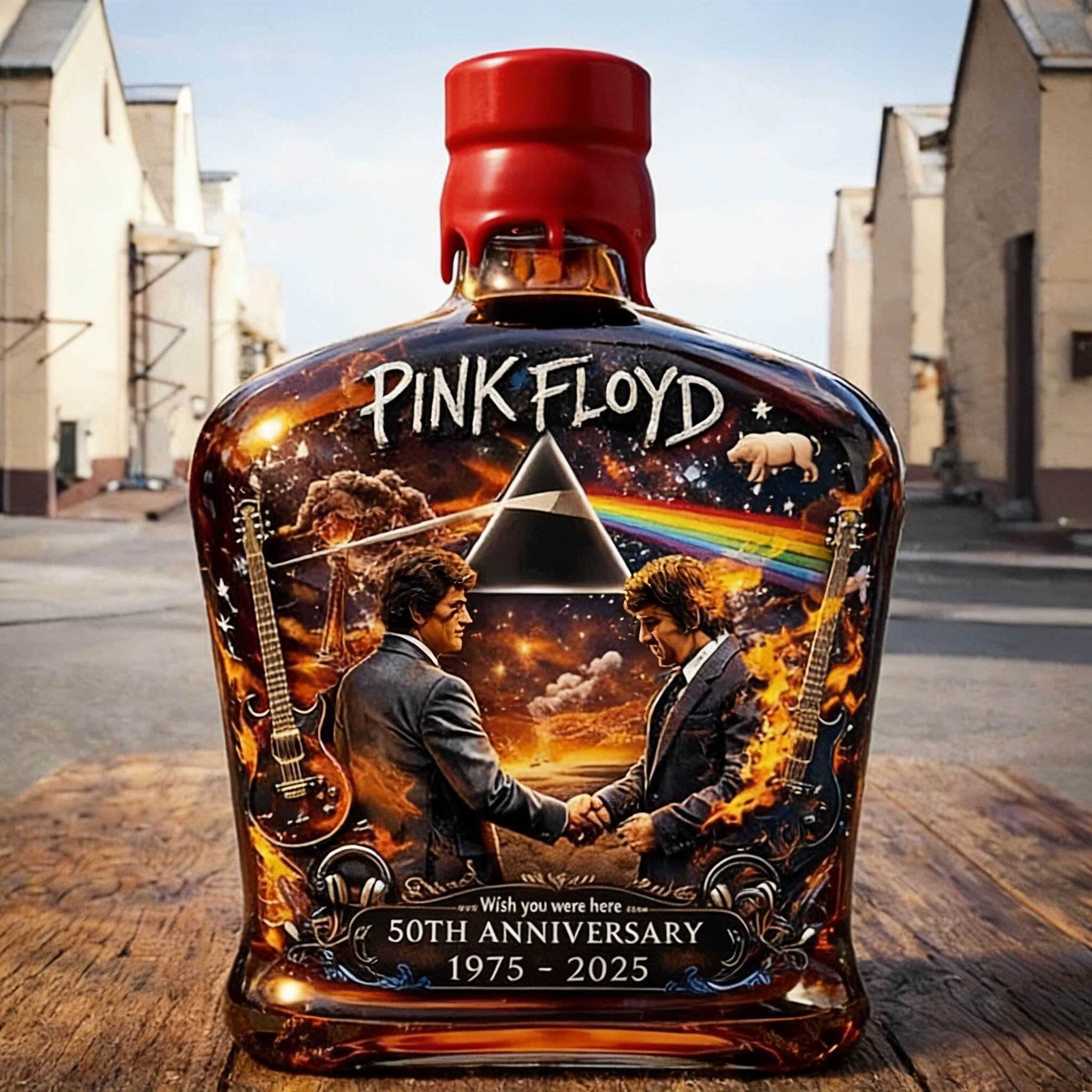 Pink Floyd – “Wish You Were Here” 50th Anniversary Edition Whisky Bottle