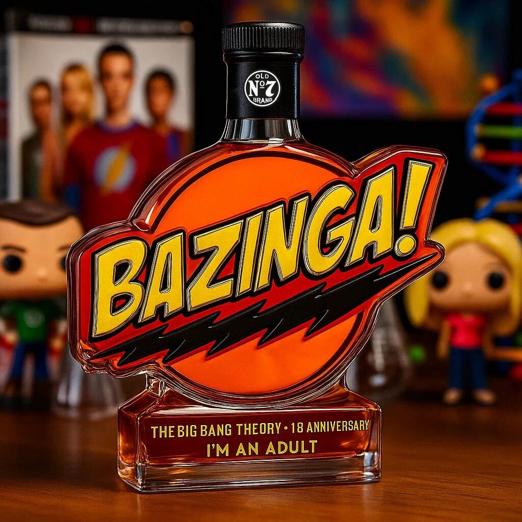The Big Bang Theory 'Bazinga！' Whiskey Bottle