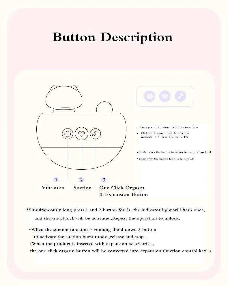 Mini Cat Multifunctional Vibrator