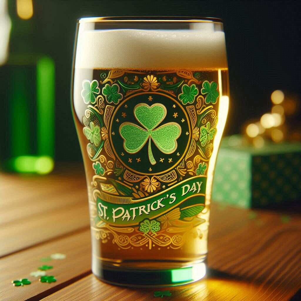 St. Patrick's Day Beer Glass