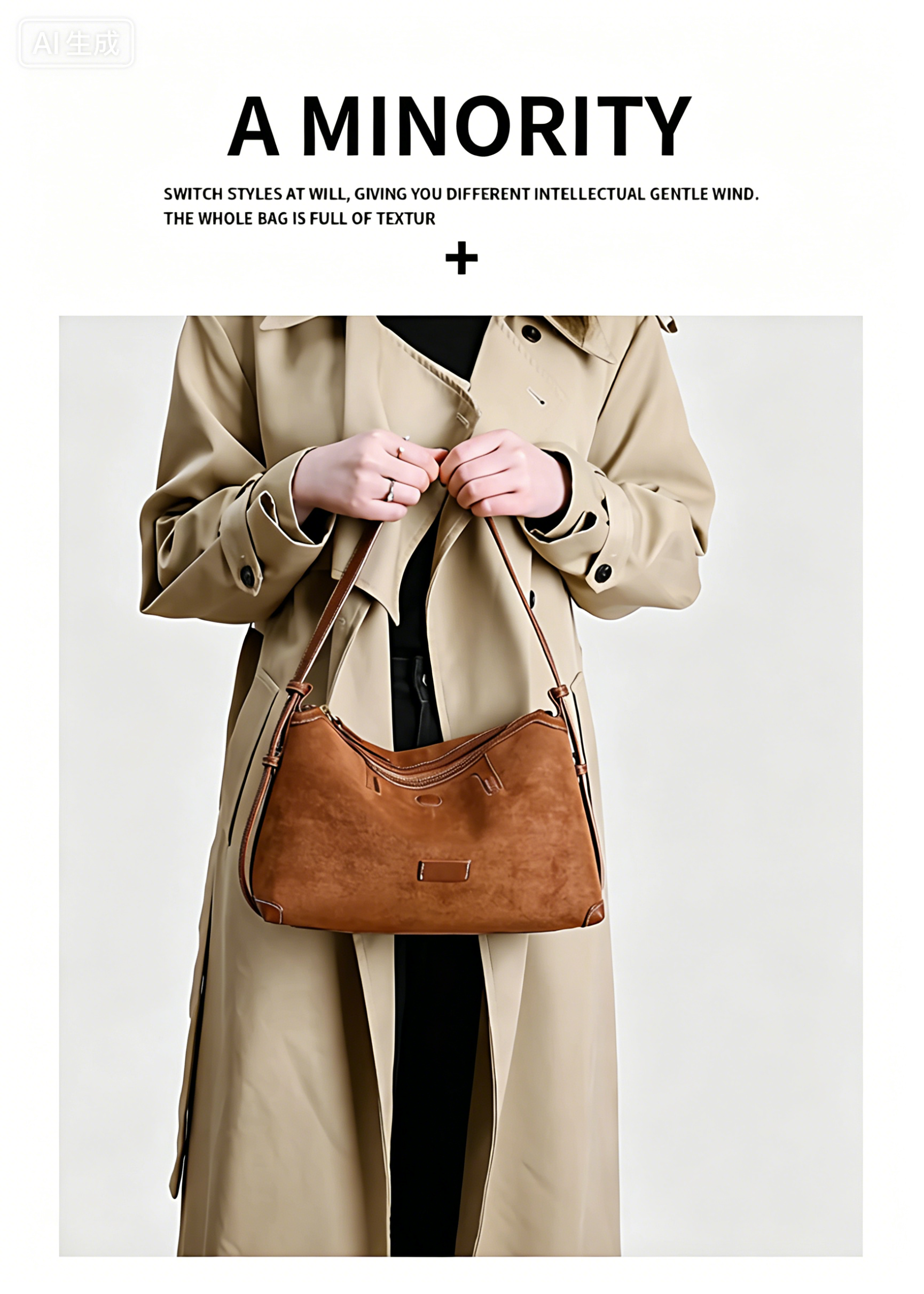 Fashionable womenbag with cowhide leather